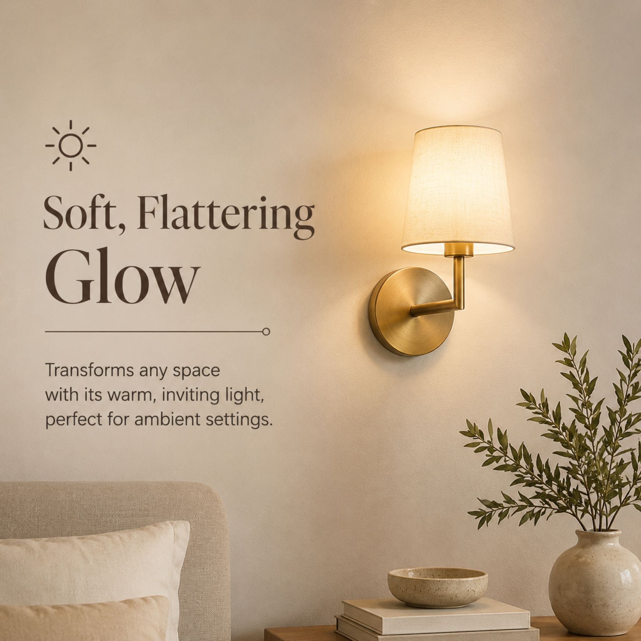 The Soft Glow Brass Sconce
