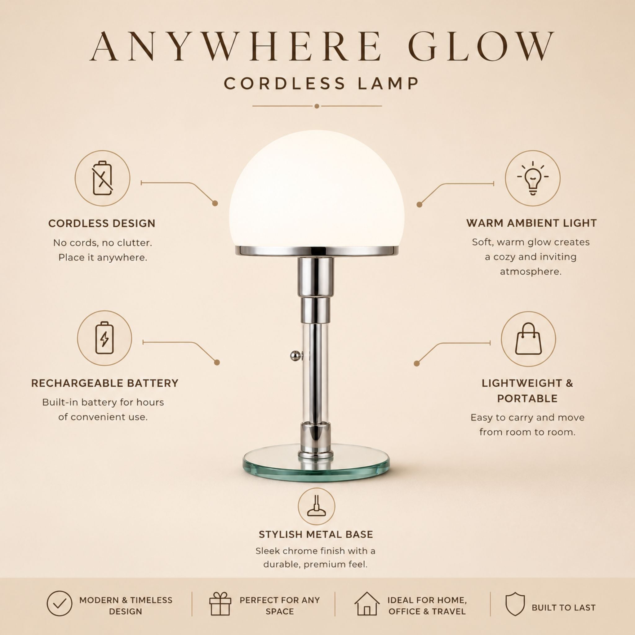 The Anywhere Glow Cordless Lamp