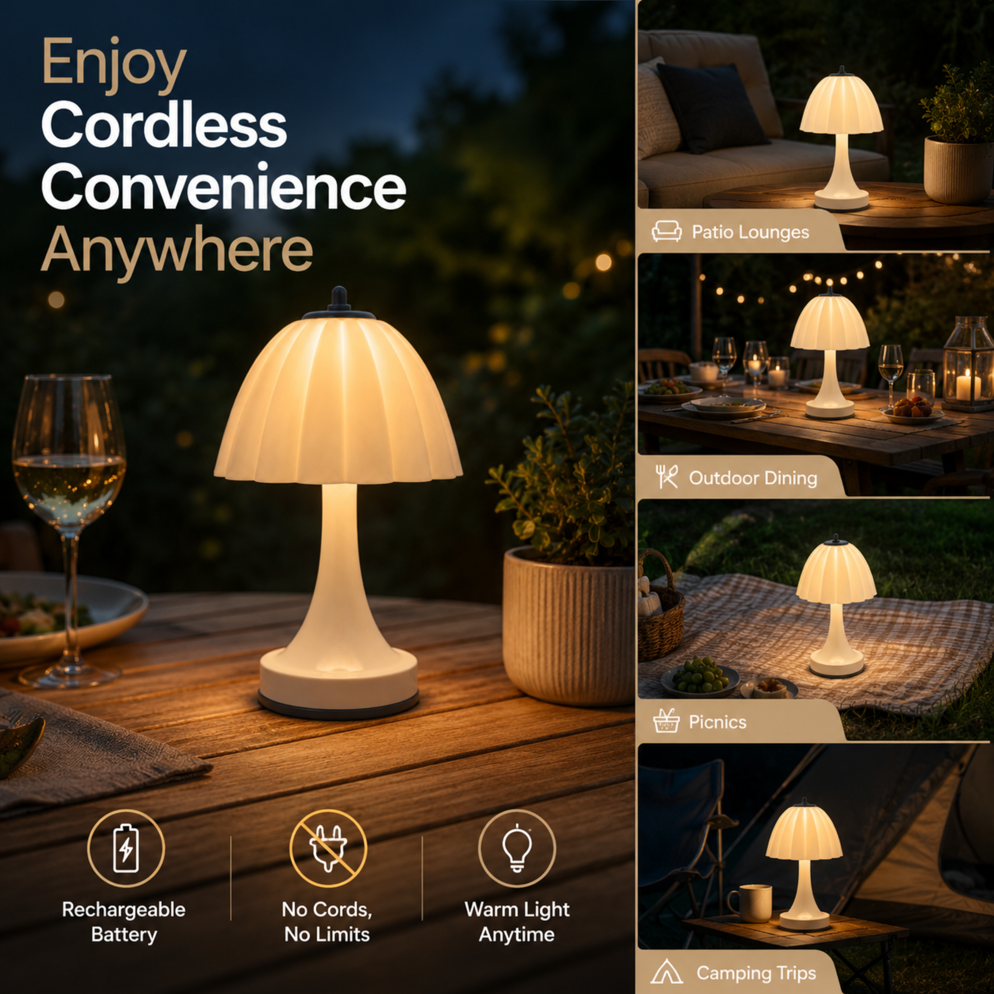 The Outdoor Dinner Cordless Lamp