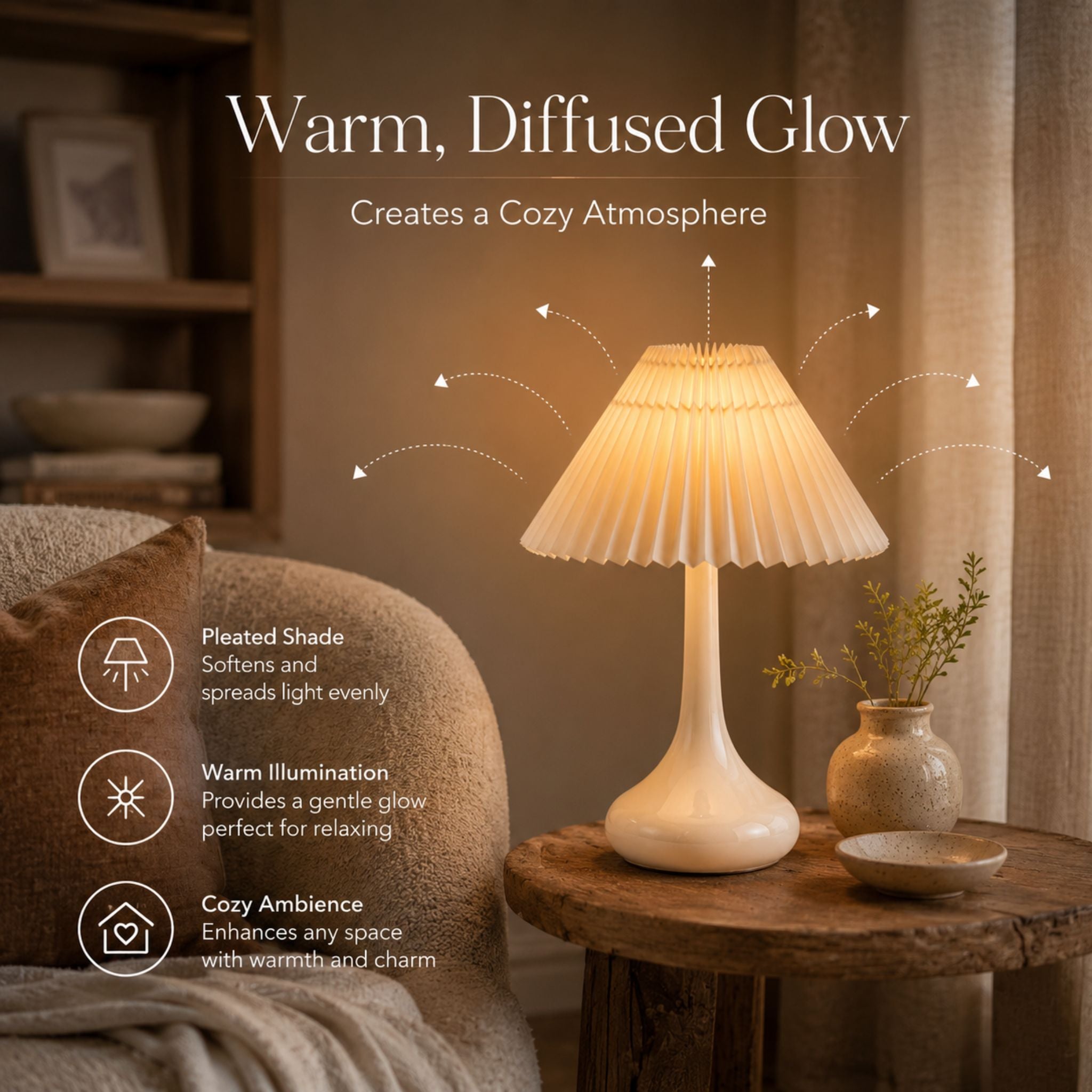 The Willow Pleated Table Lamp