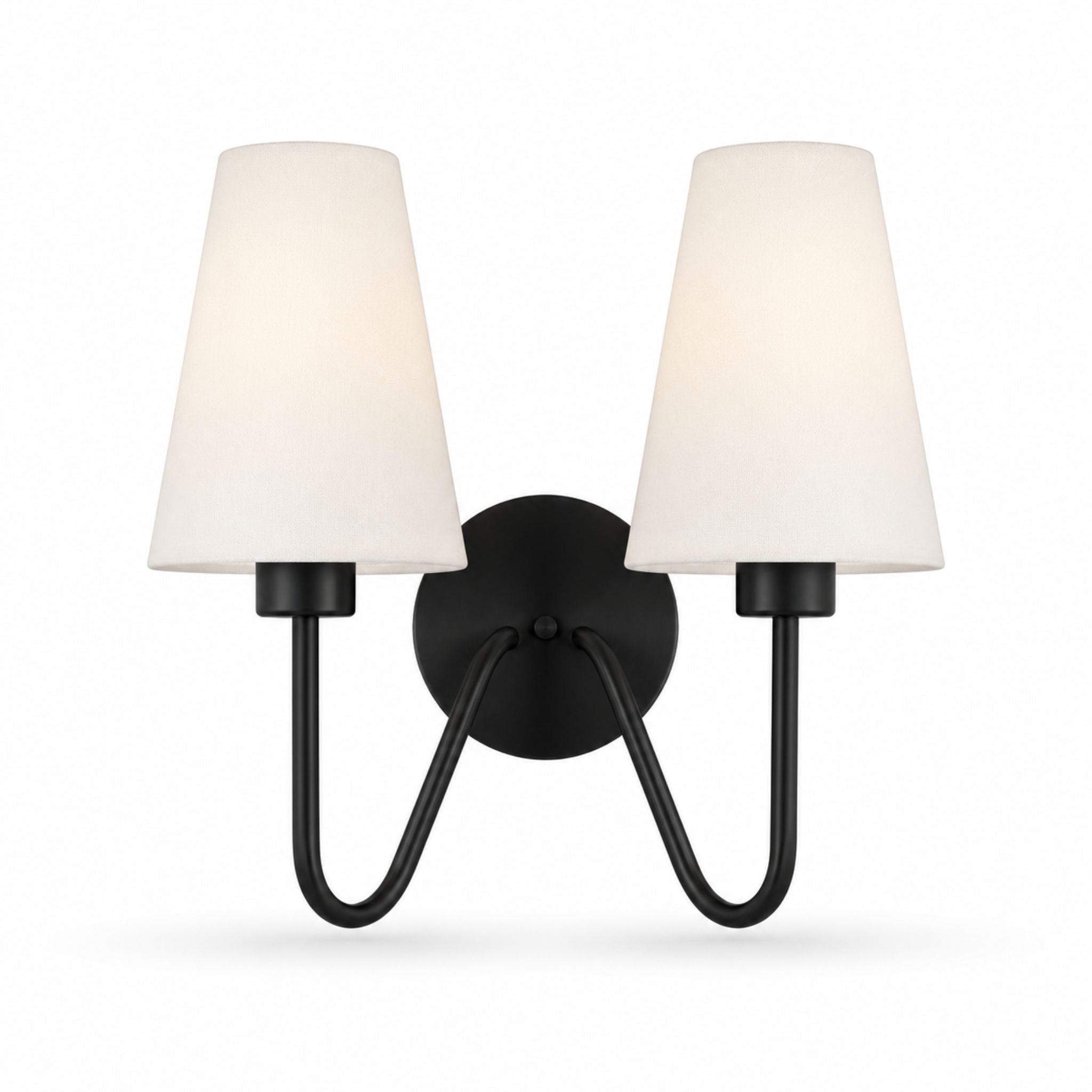 The Midnight Linen Double Wall Sconce