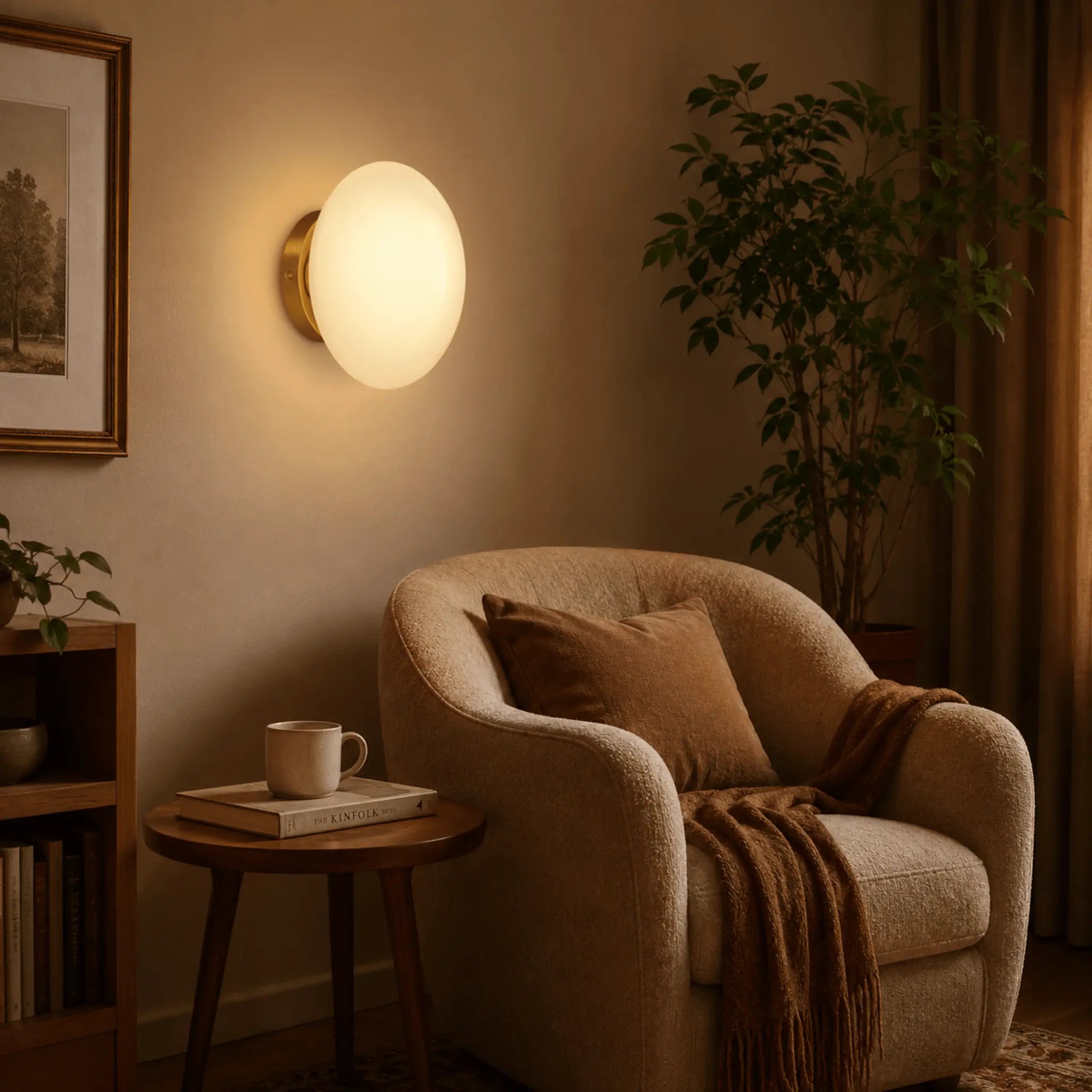 The Warm Glow Brass Sconce