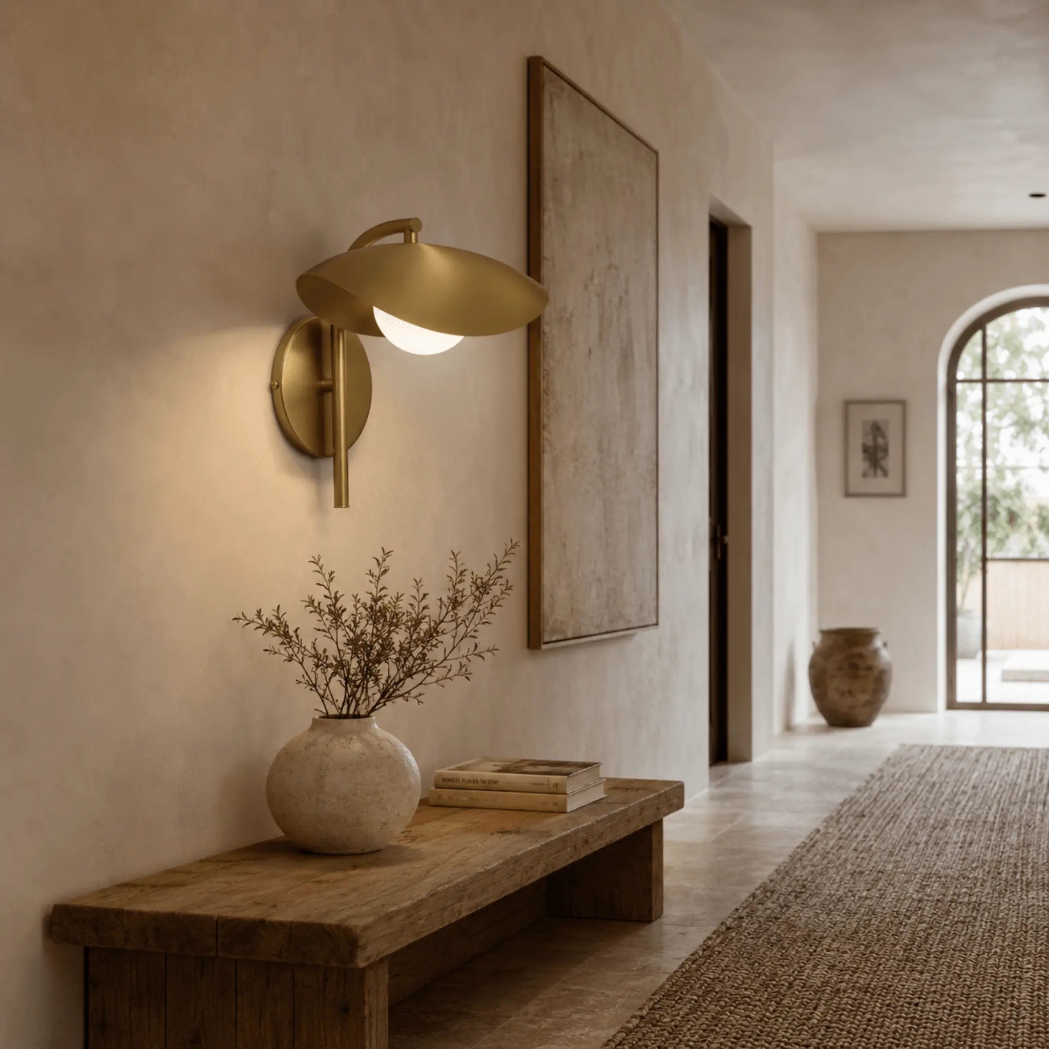 The Warm Glow Brass Sconce