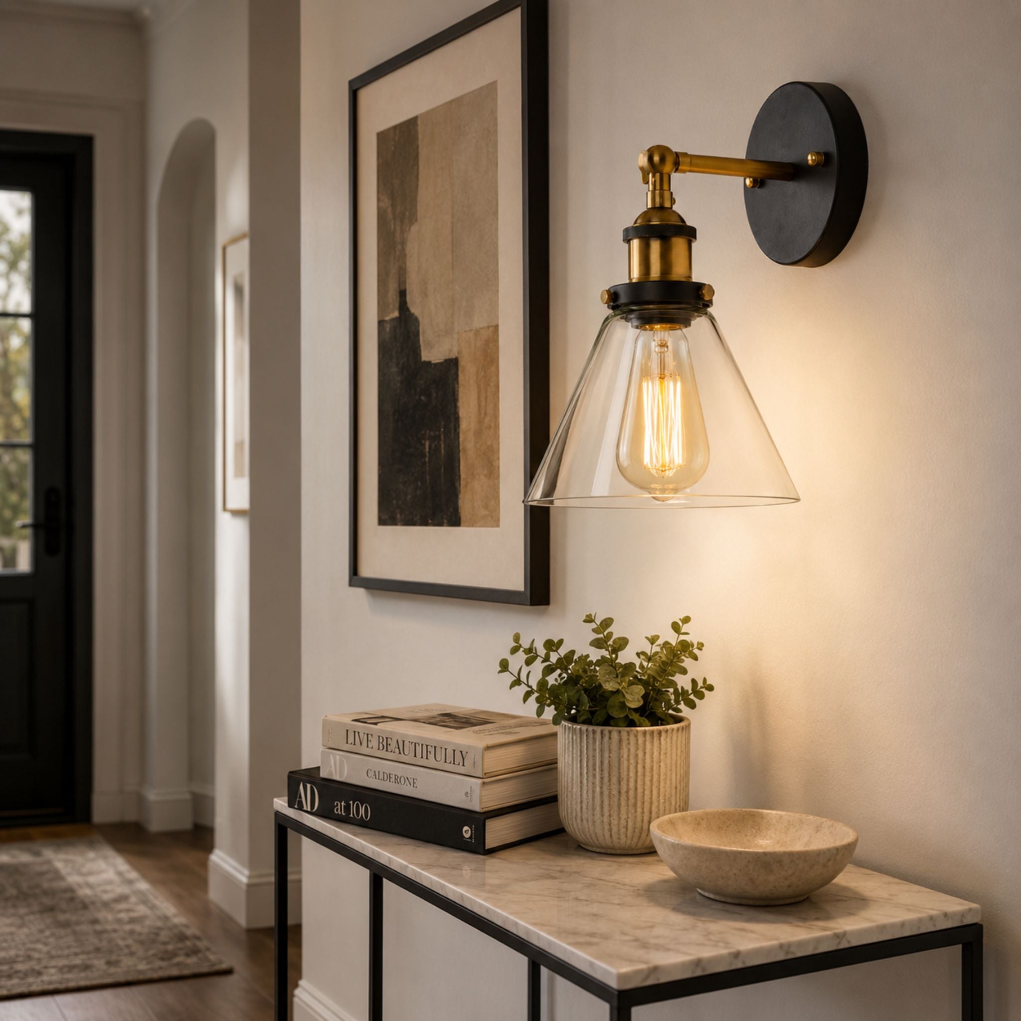 The Modern Farmhouse Glass Wall Light