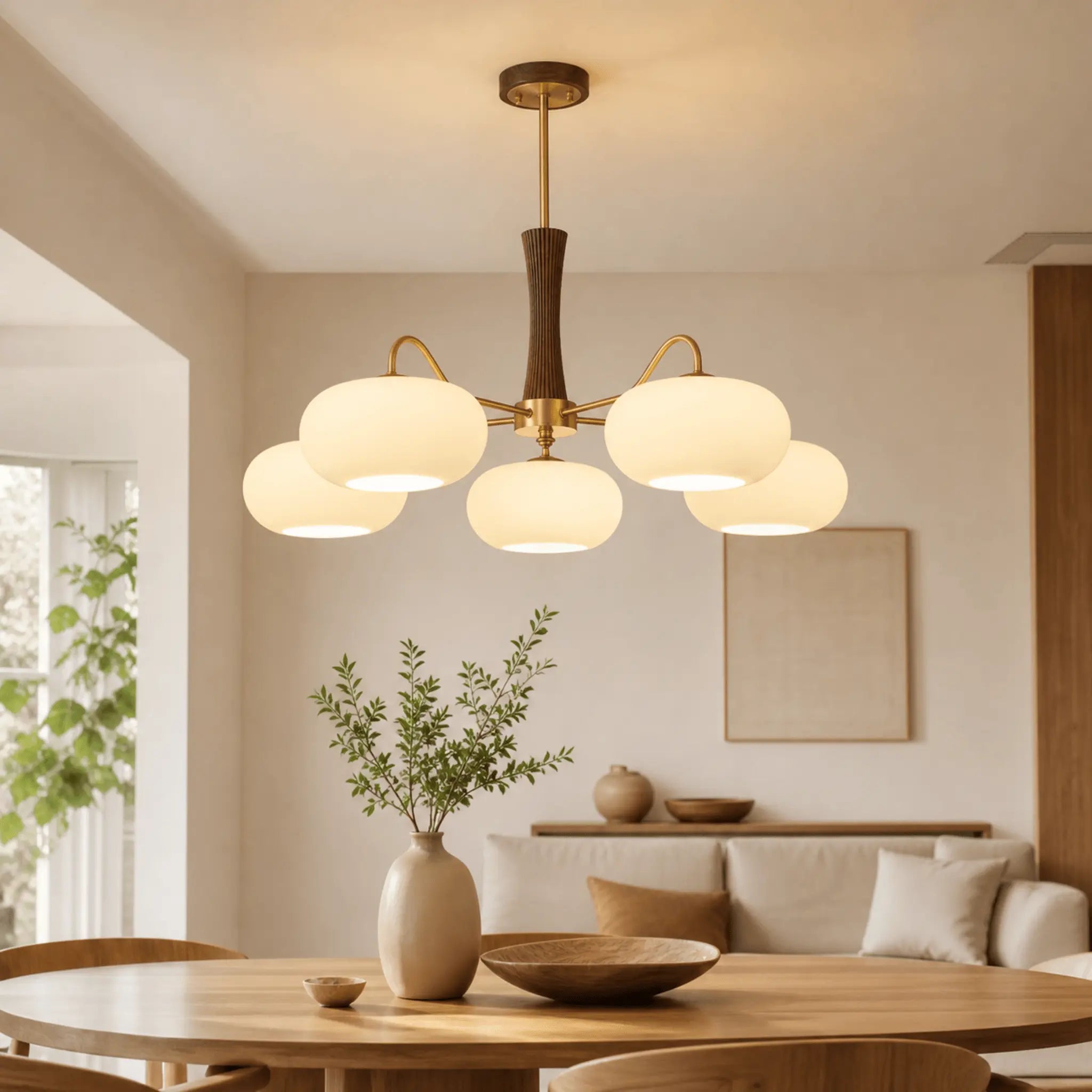 The Persimmon Wood Ceiling Light
