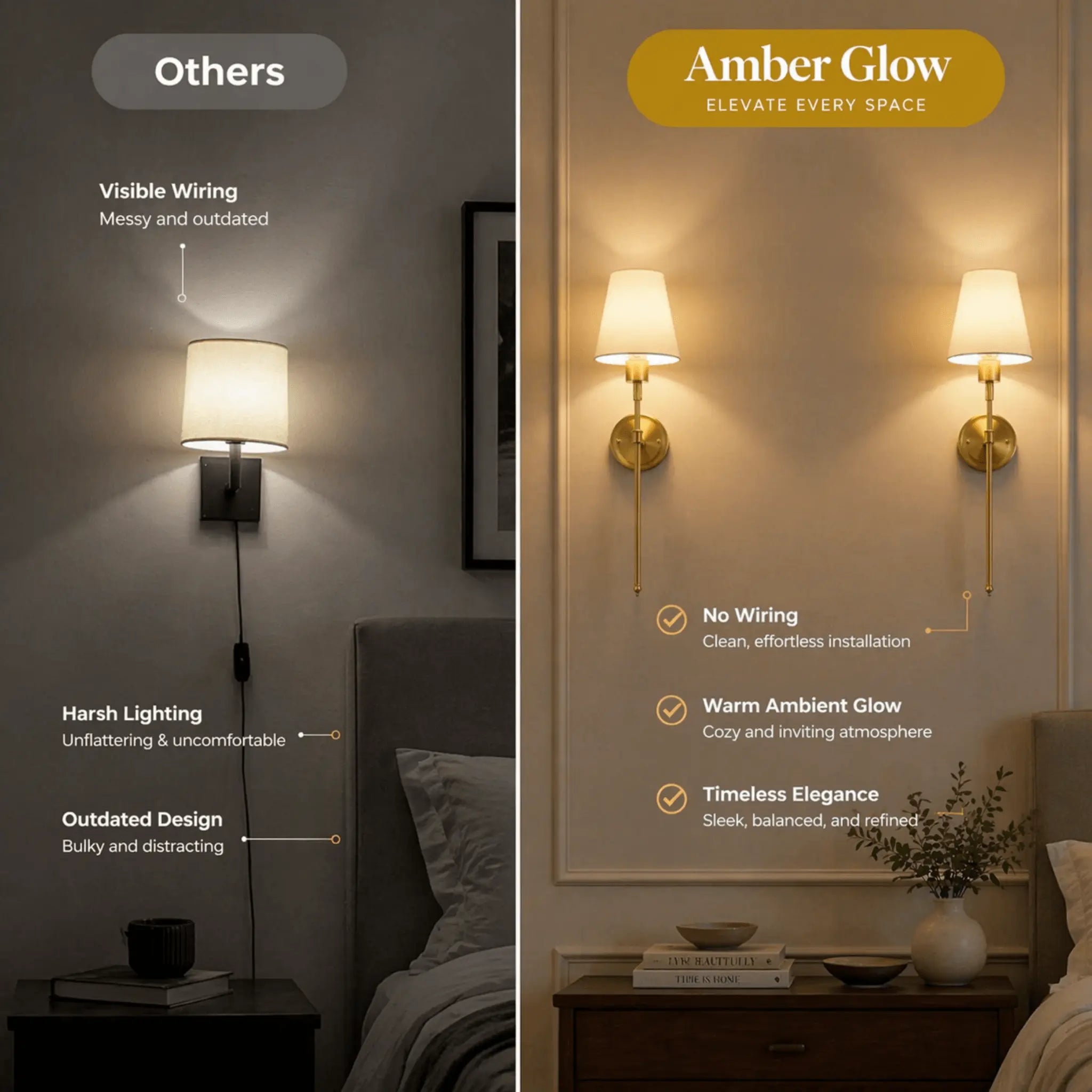 The Amber Glow — Timeless Gold Wall Lighting