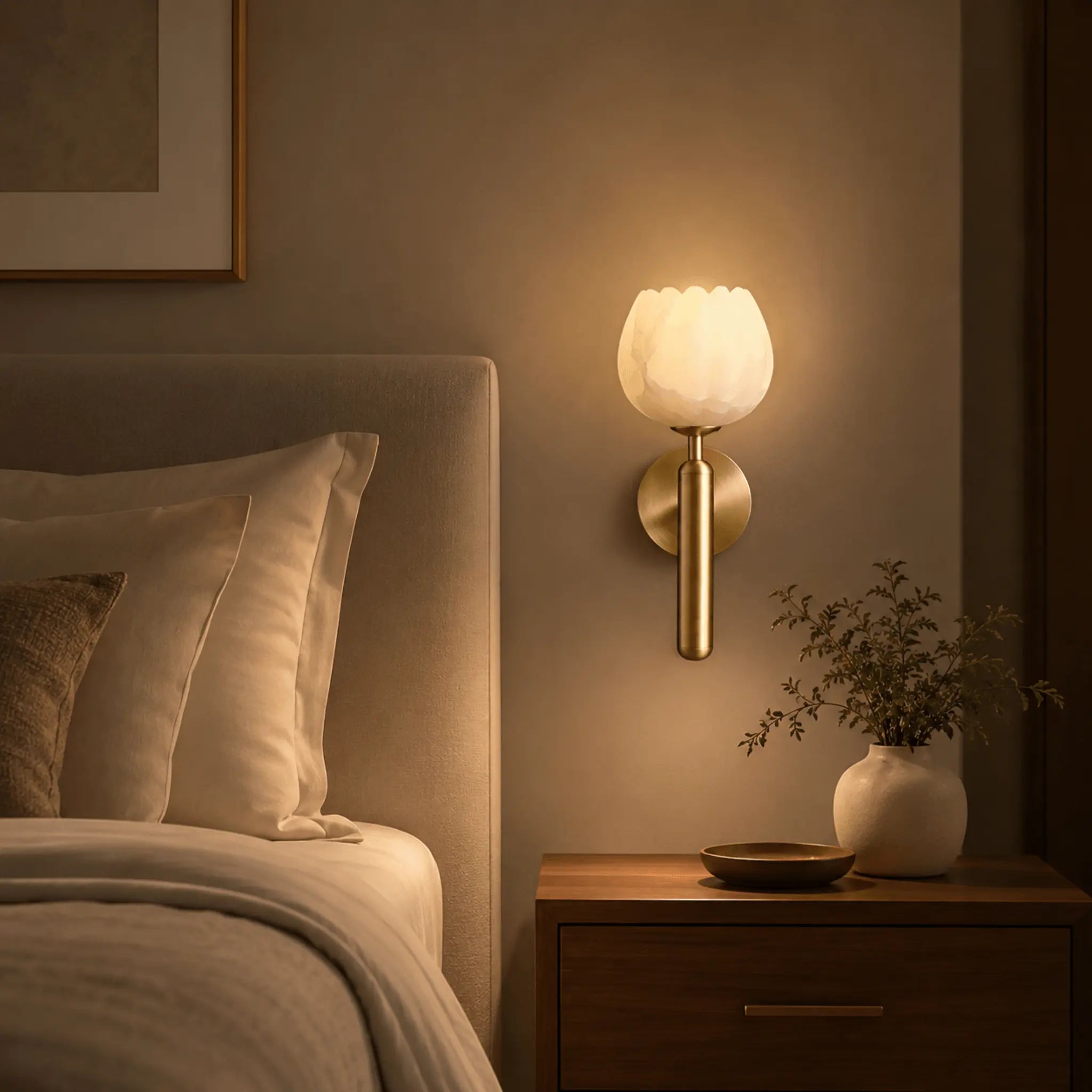 The Alabaster Bloom Wall Light