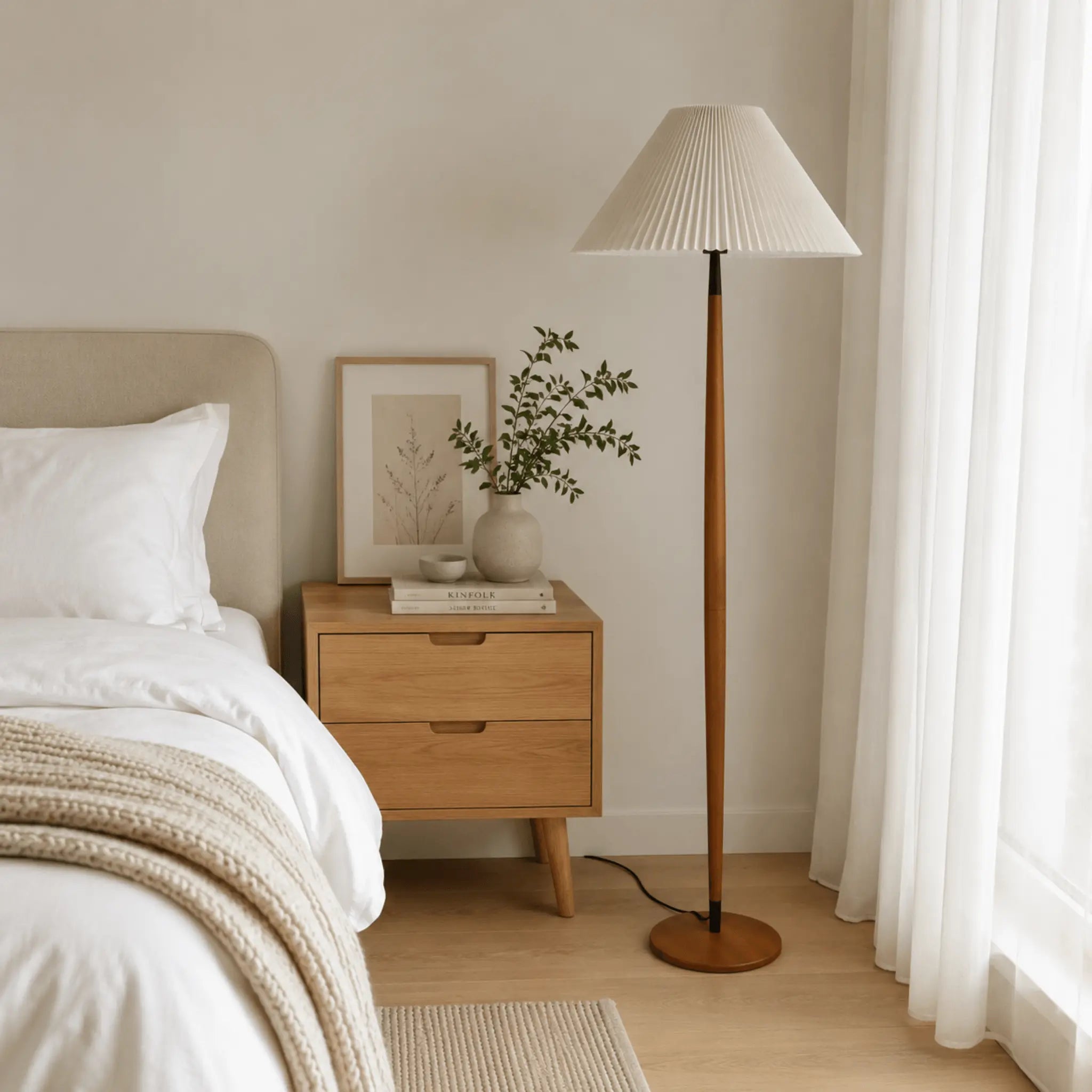 The Walnut Reading Nook Floor Lamp