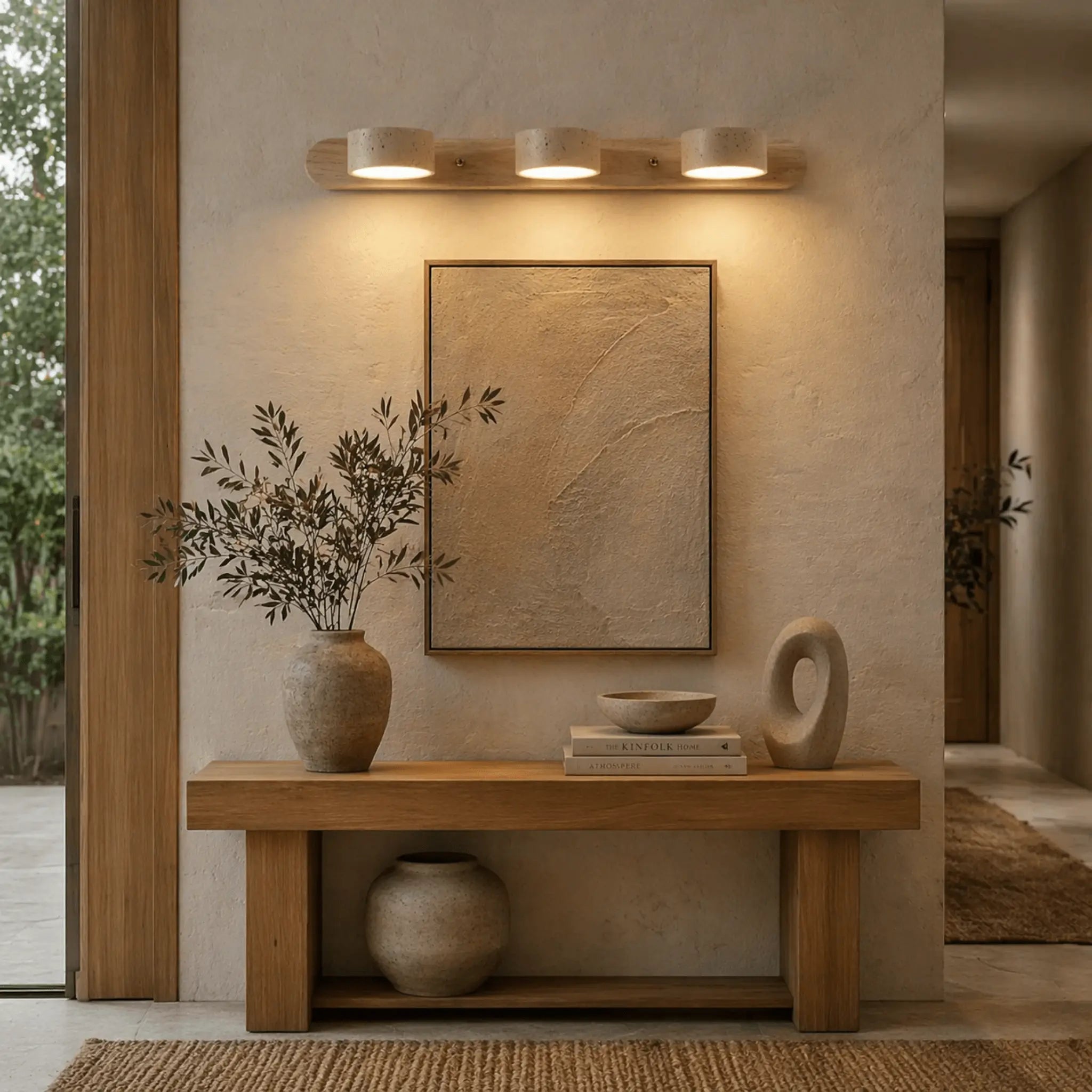 The Travertine Wall Light β Natural Stone Meets Warm Minimalist Design