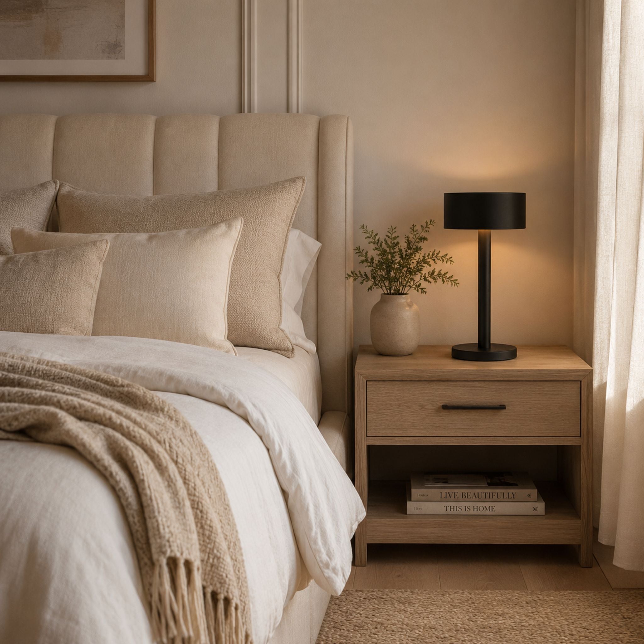 The Black Aura Cordless Lamp