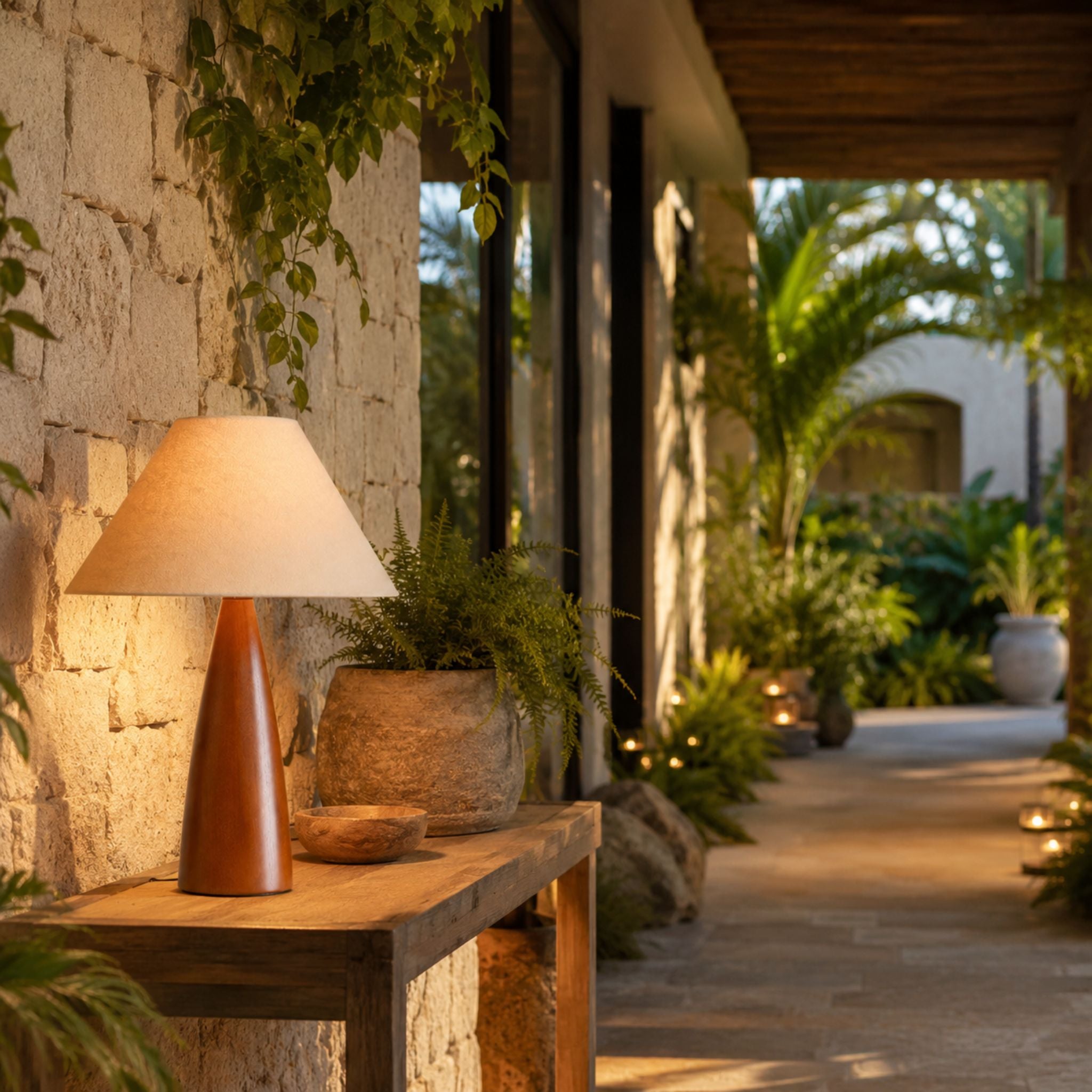 The Elegant Wooden Accent Table Lamp