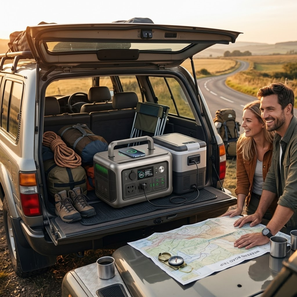 Soft Living LiteTrek 800W Portable Power Station - 512Wh LiFePO4 Solar Generator for Camping & Outdoors