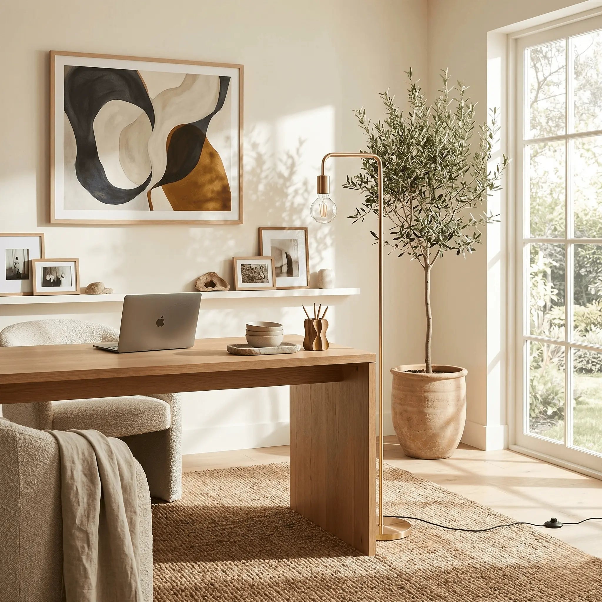 The Reading Corner Brass Floor Lamp