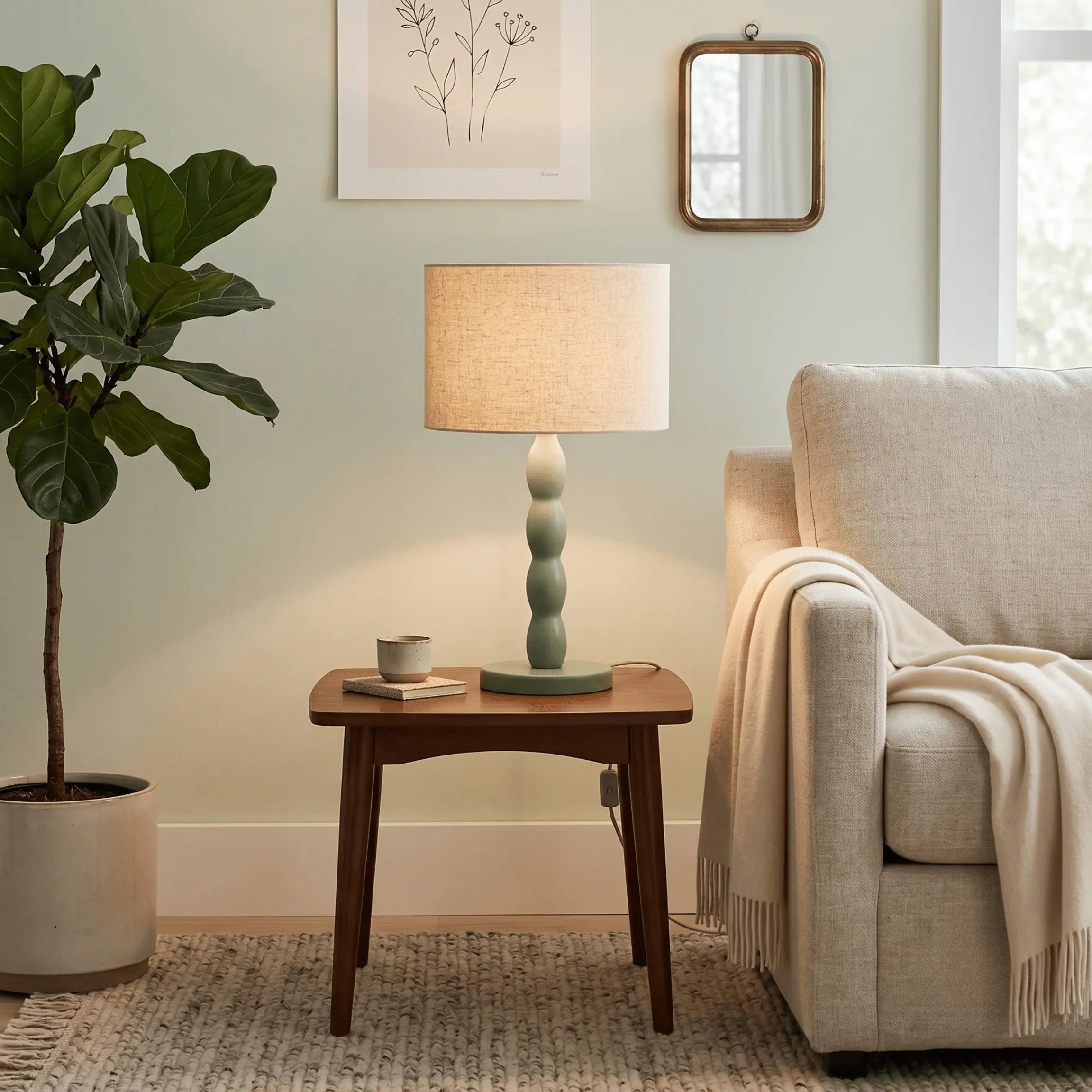 The Muted Green Table Lamp