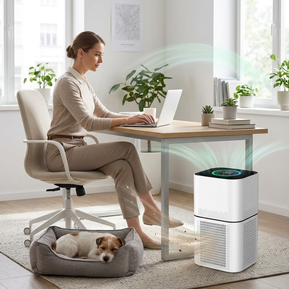 Soft Living Pet Pro H13 True HEPA Air Purifier - Odor Eliminator for Multi-Pet Homes - 2200 Sq Ft