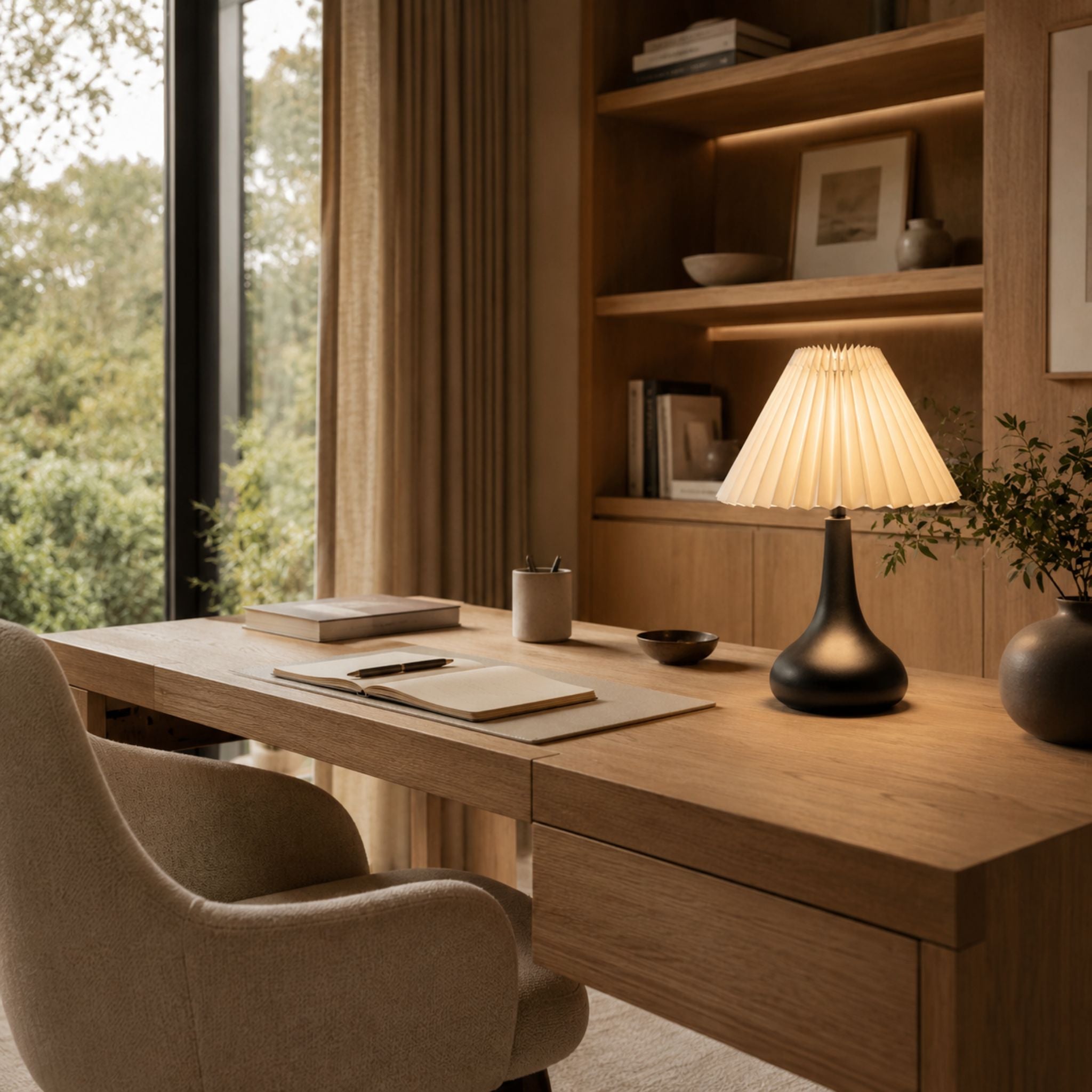 The Modern Pleated Shade Table Lamp