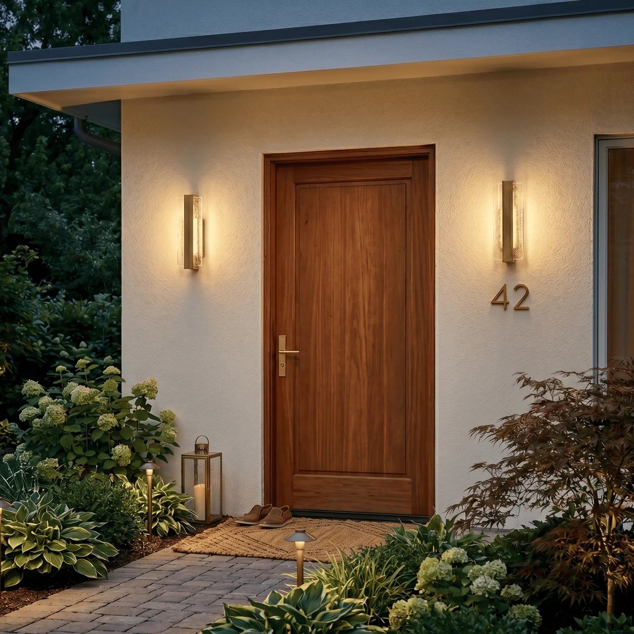 The Curb Appeal Brass Outdoor Light