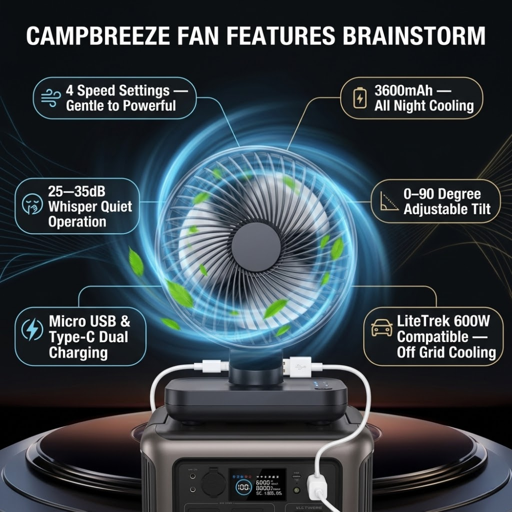 The LiteTrek CampBreeze — Because Heat Should Never Cut a Trip Short