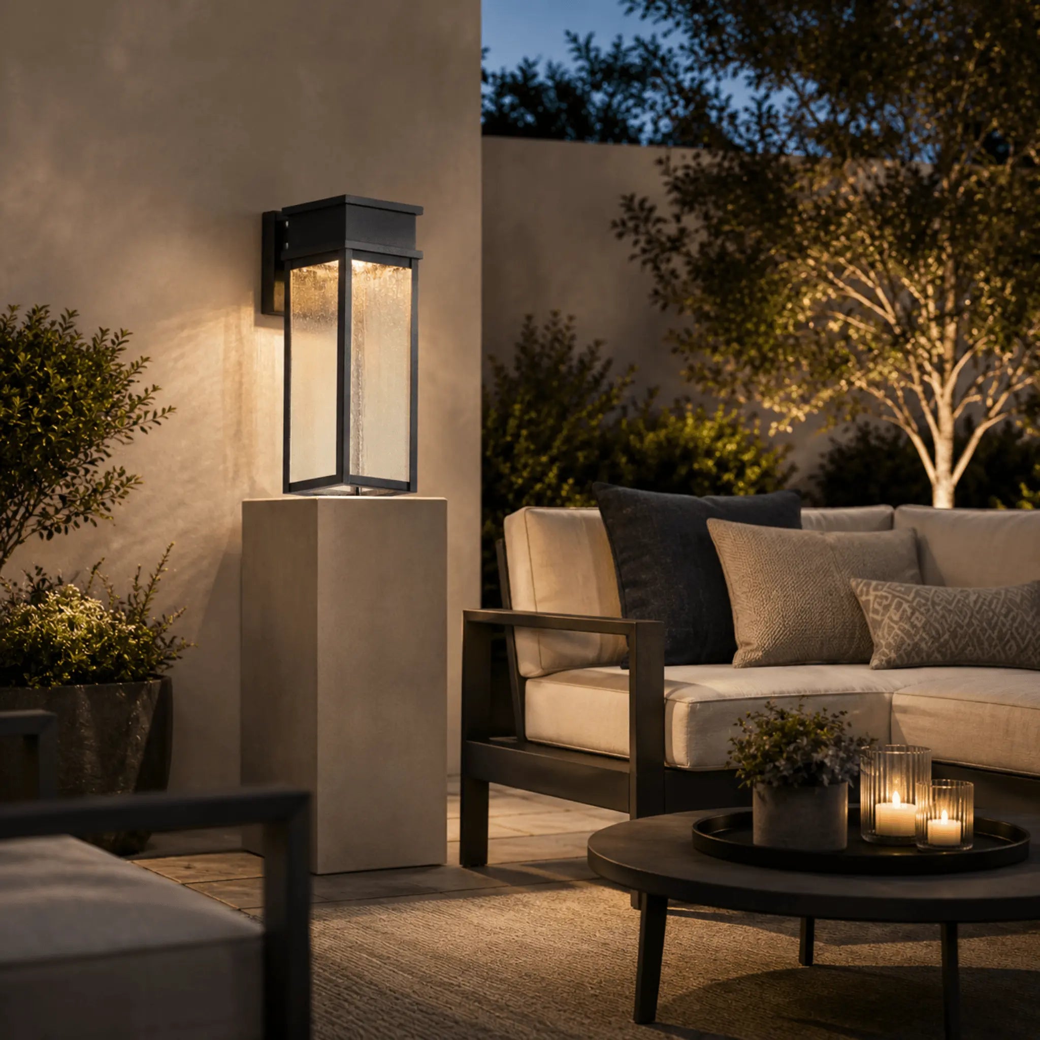 The Finished Exterior Outdoor Light Set
