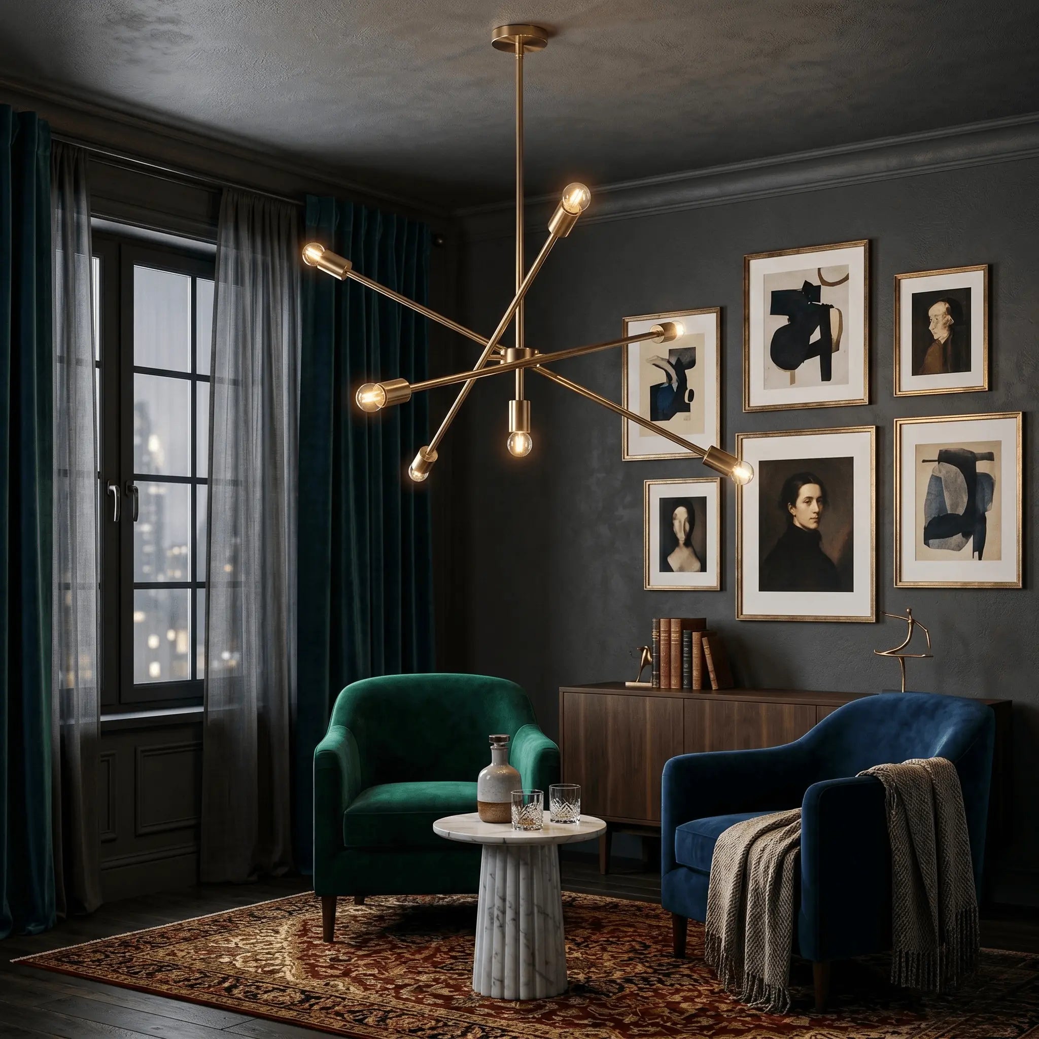 The Finished Room Brass Chandelier