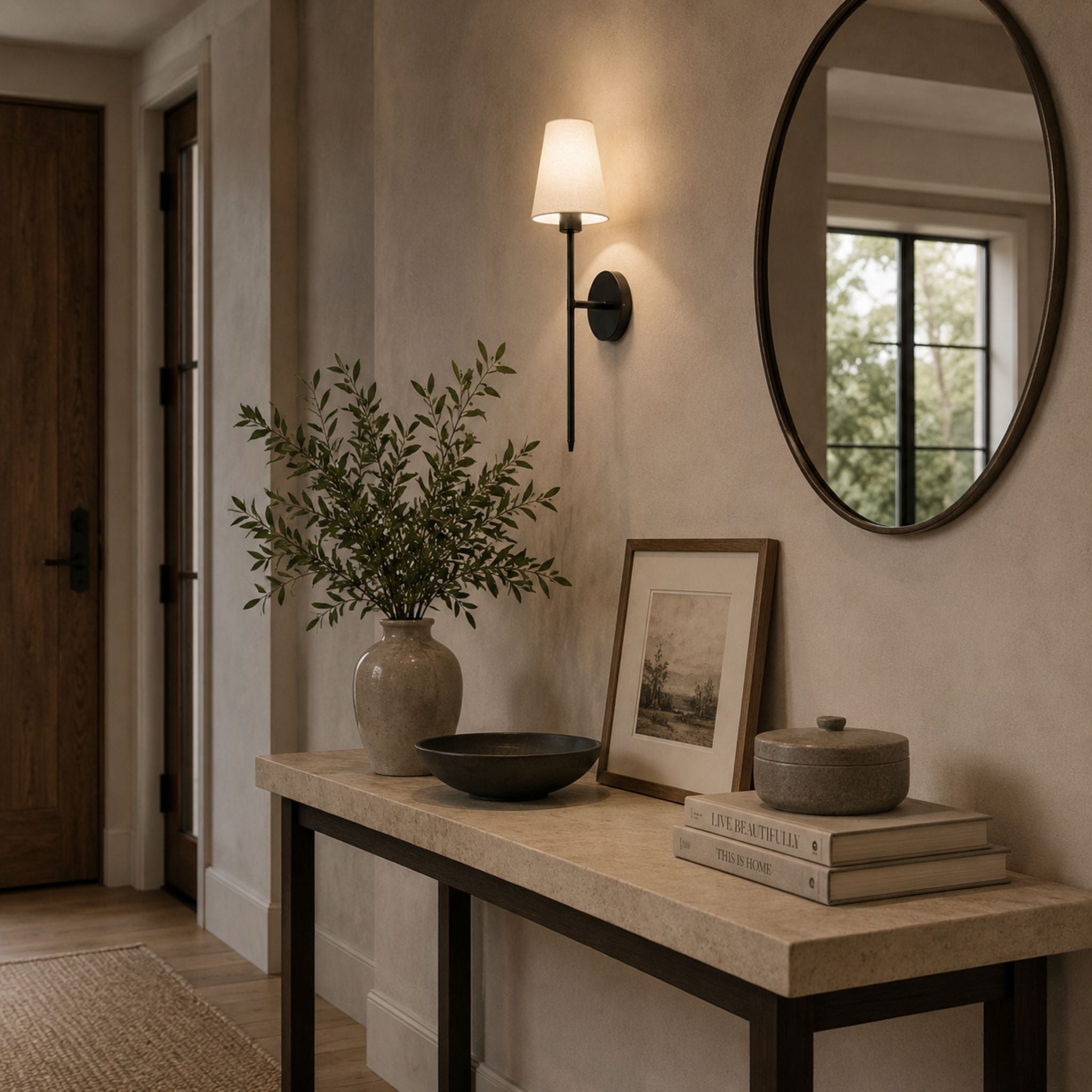 The Noir Linen Tail Sconce