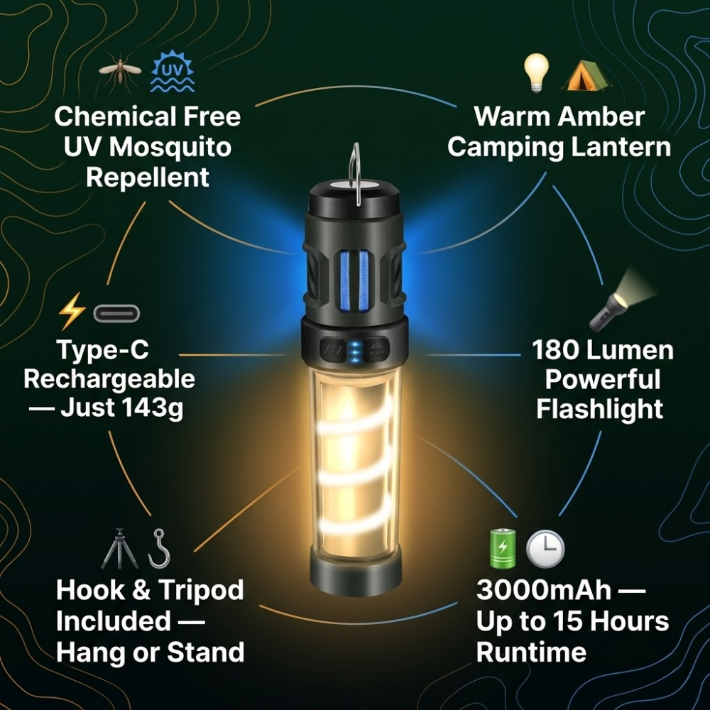 The LiteTrek BugGuard — Your Campsite. Bug Free. All Night Long