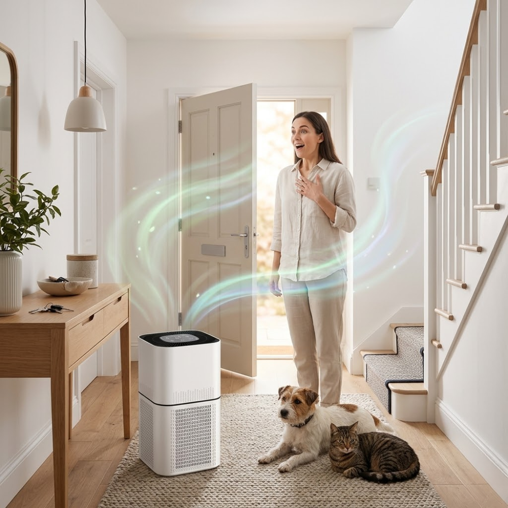 Soft Living Pet Pro H13 True HEPA Air Purifier - Odor Eliminator for Multi-Pet Homes - 2200 Sq Ft