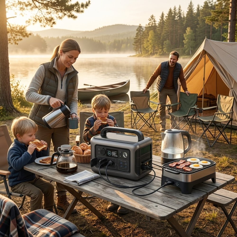 Soft Living LiteTrek 800W Portable Power Station - 512Wh LiFePO4 Solar Generator for Camping & Outdoors