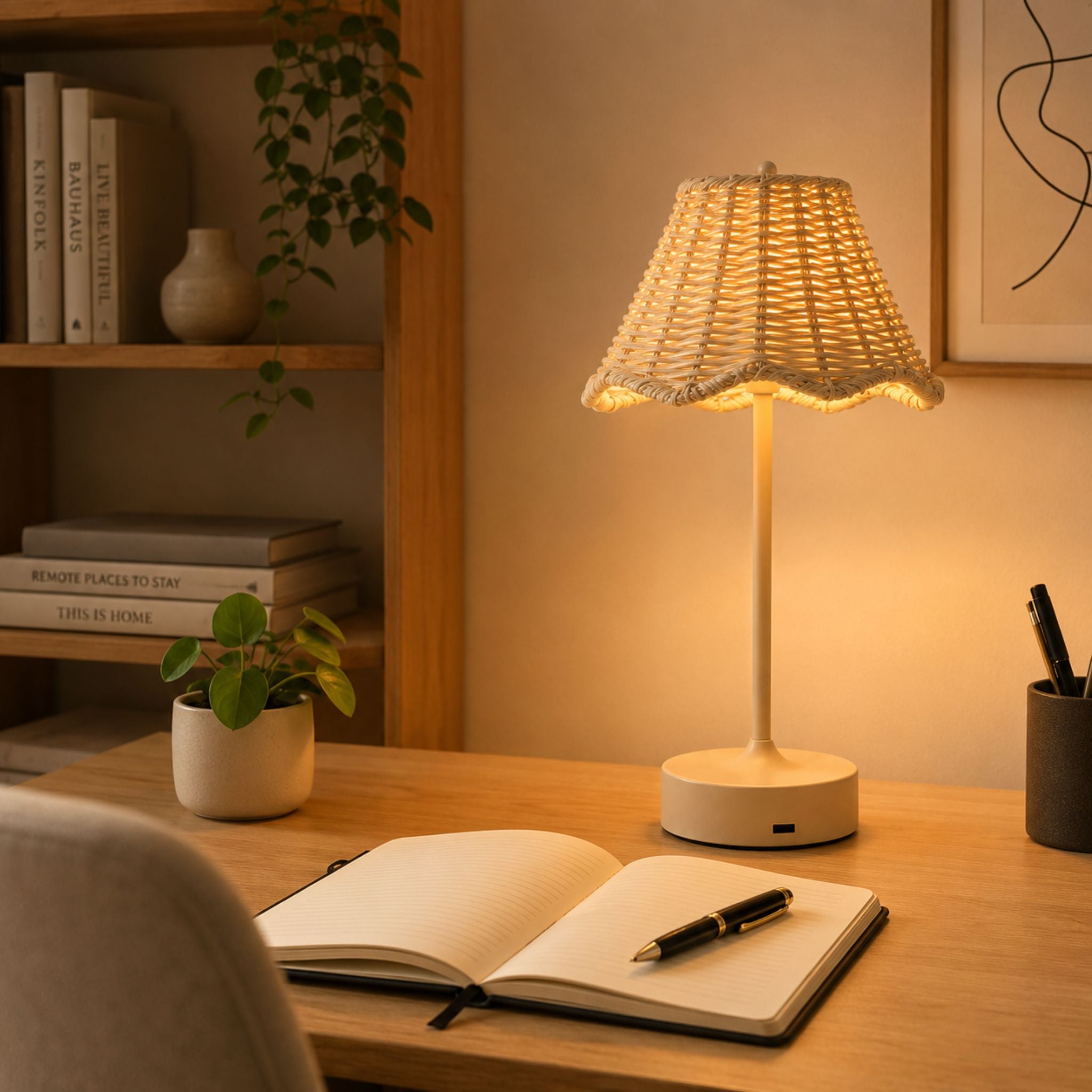 The Rattan Glow Table Lamp