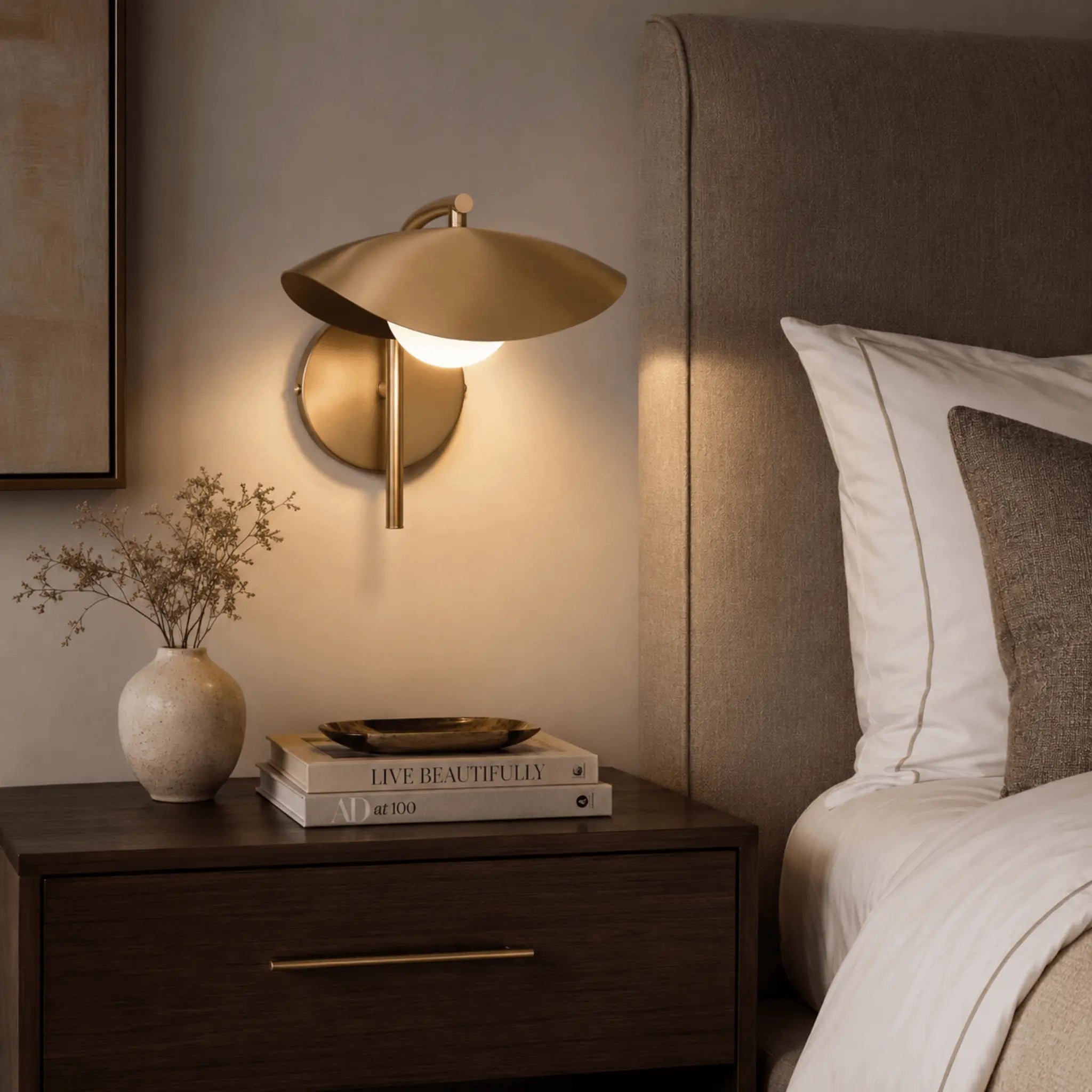 The Warm Glow Brass Sconce