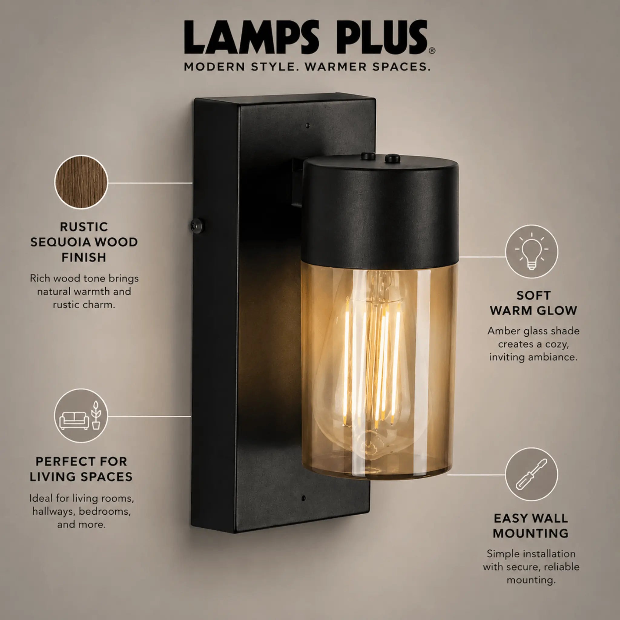 The Sequoia Wood Wall Sconce