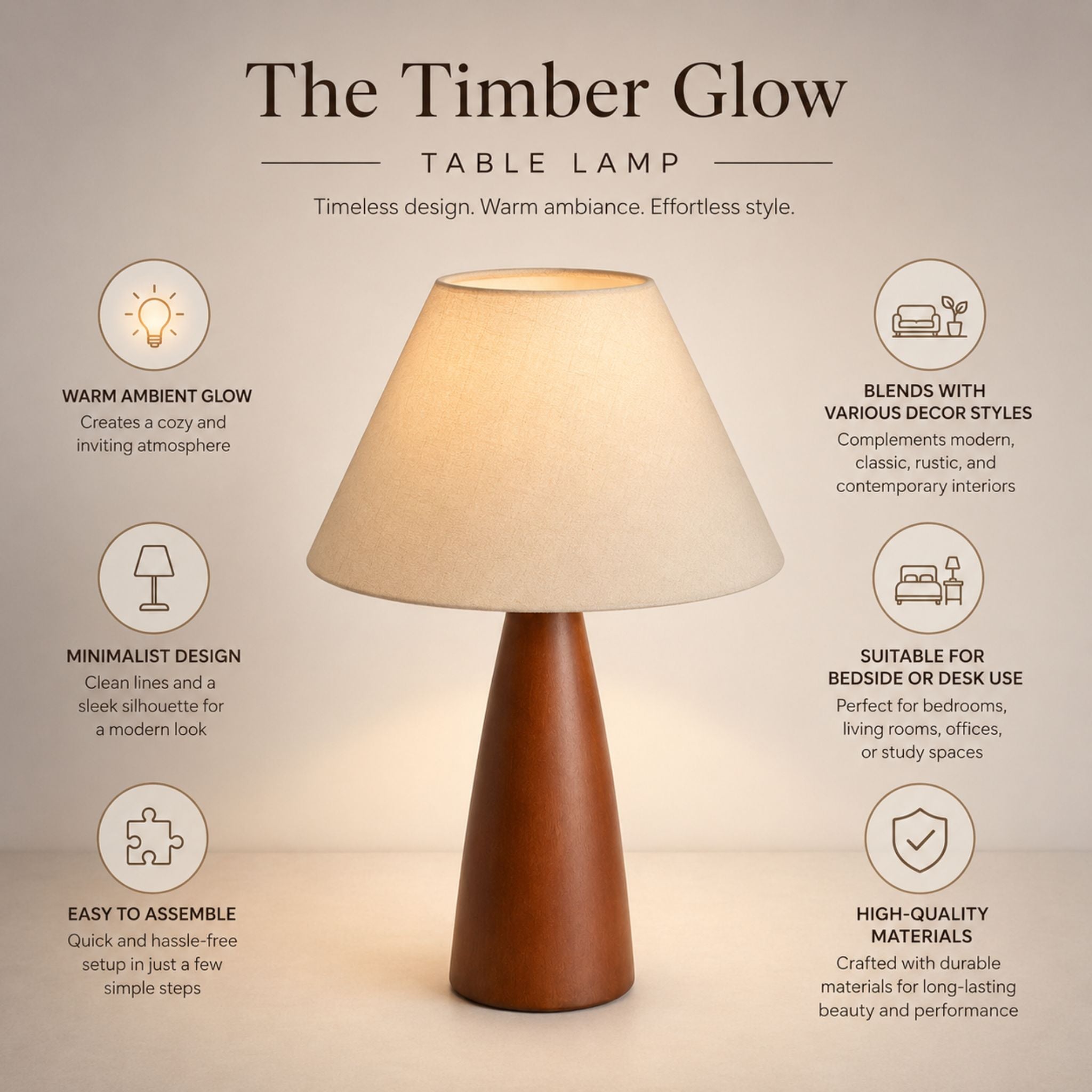 The Timber Glow Table Lamp