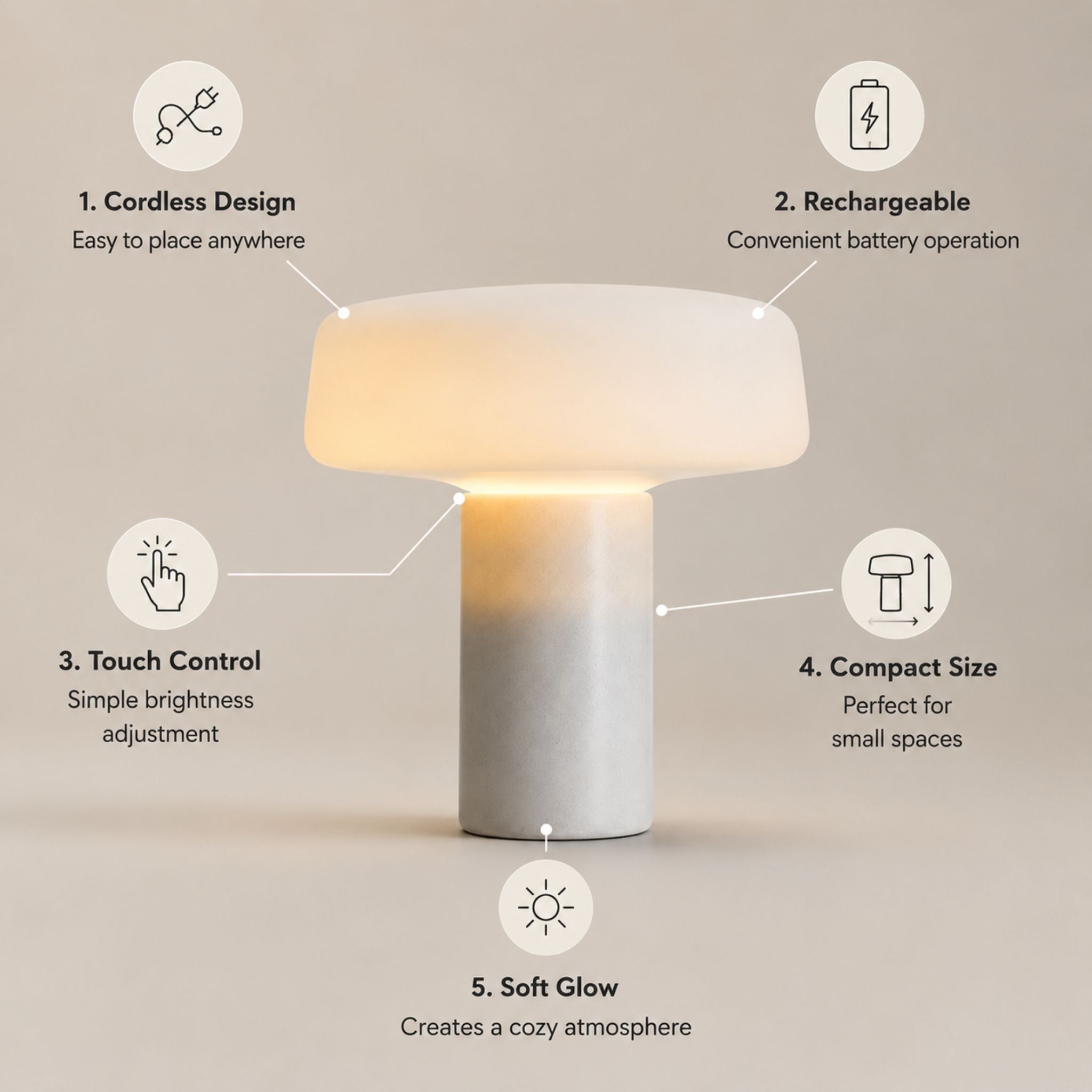 The Modern Mushroom Table Lamp
