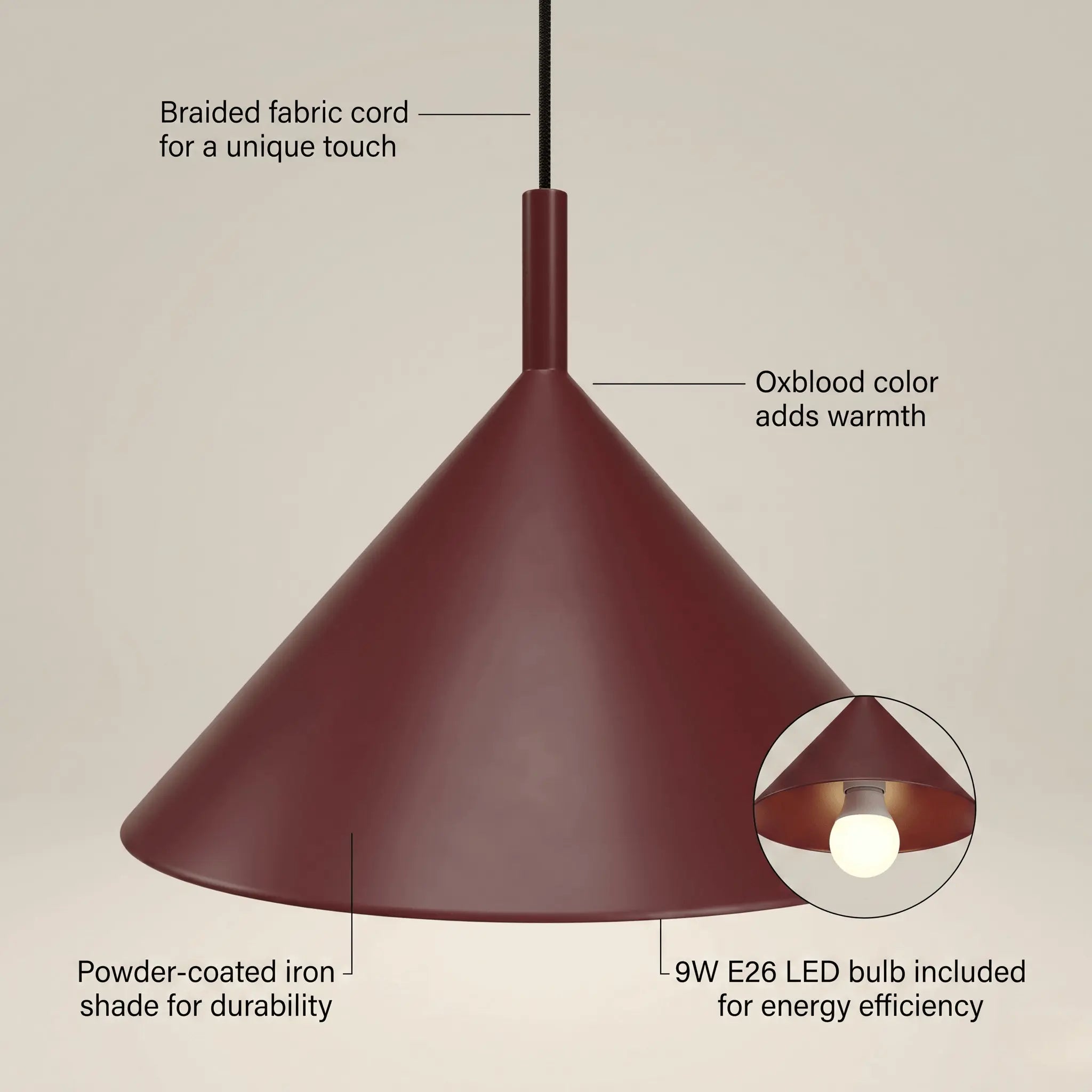 The Oxblood Dining Pendant