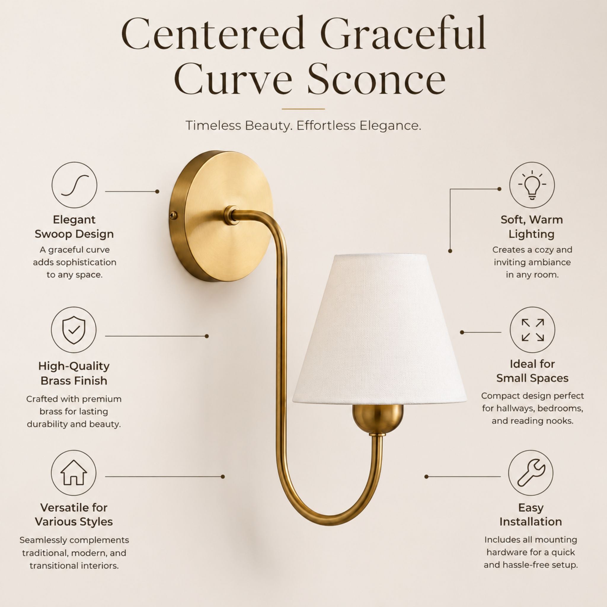 The Graceful Curve Sconce