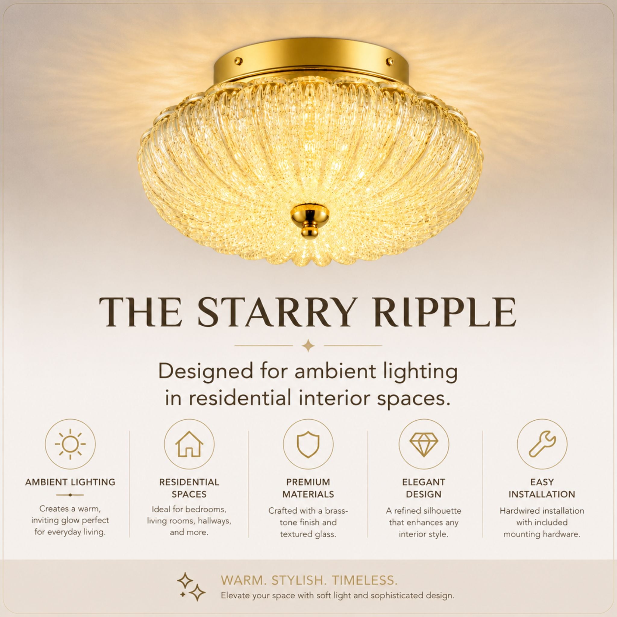 The Starry Ripple Ceiling Light