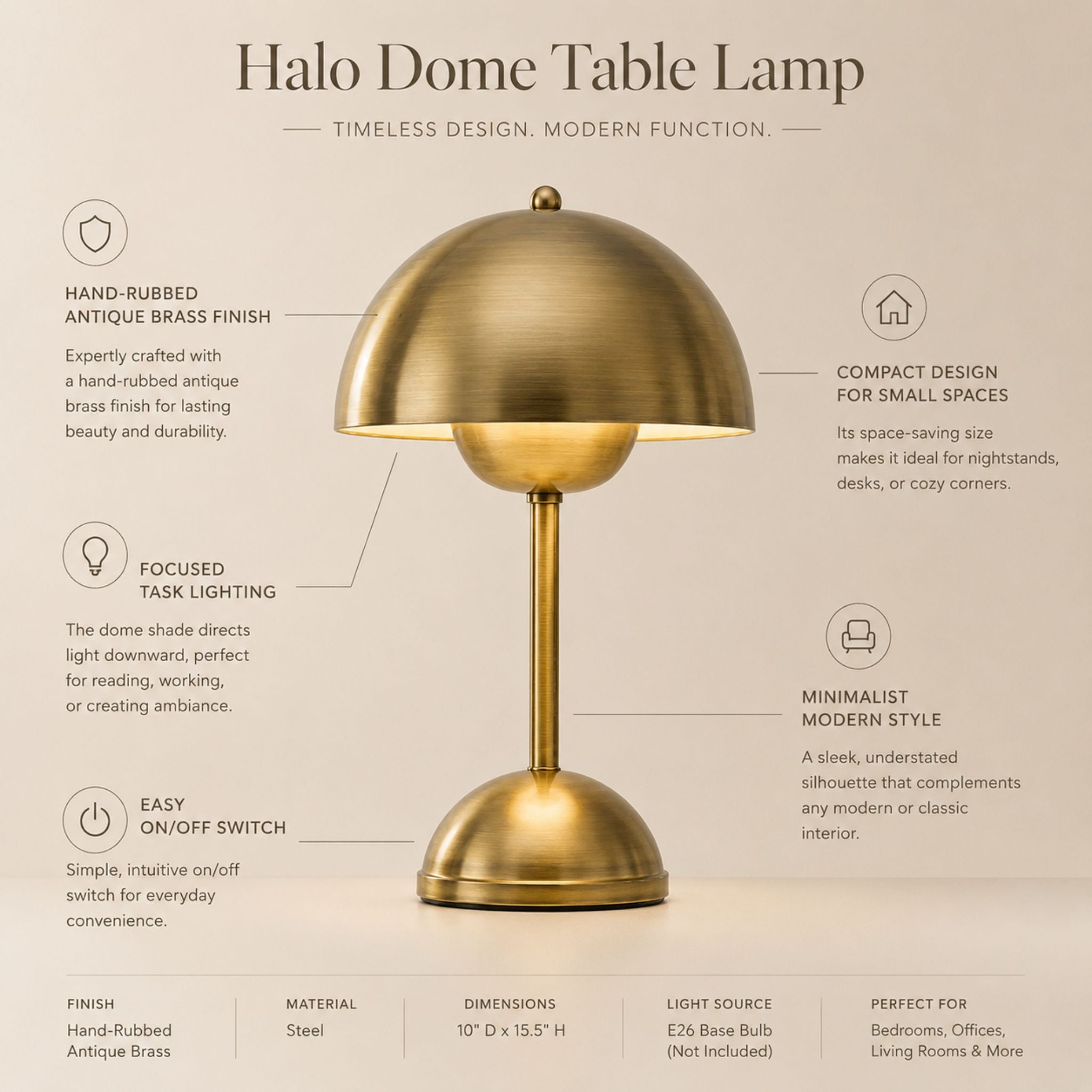 The Halo Dome Table Lamp