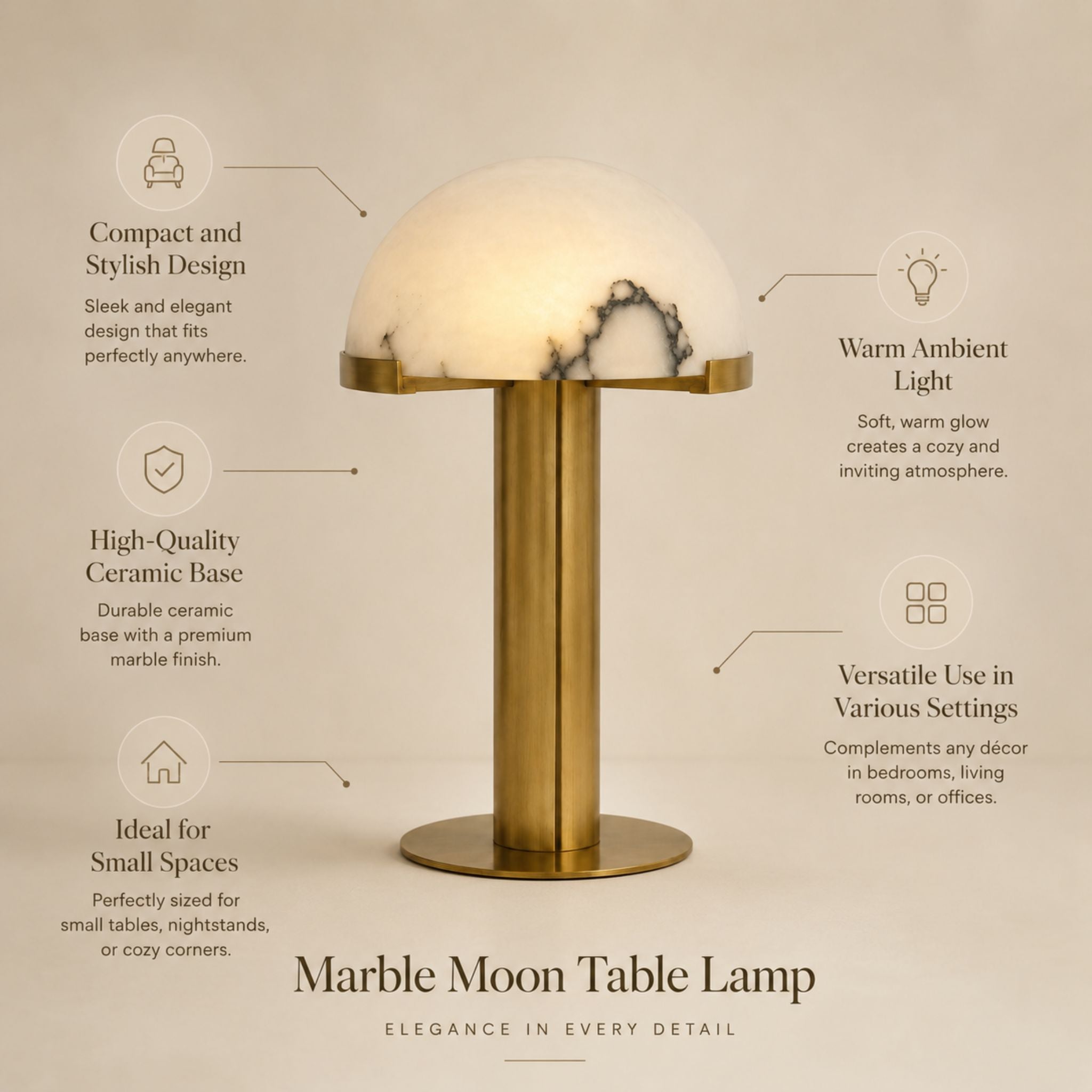 The Marble Moon Table Lamp