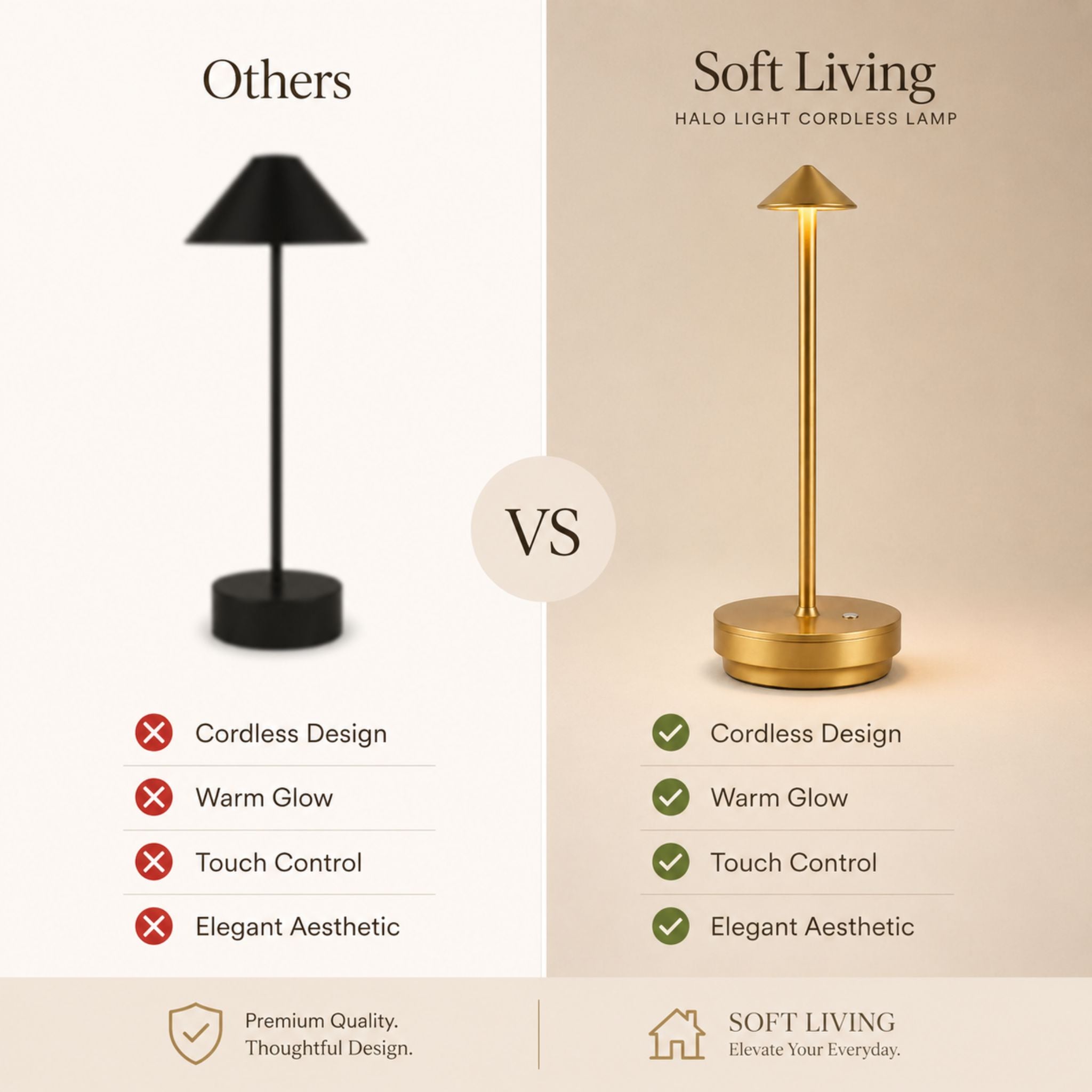 The Halo Light Cordless Lamp