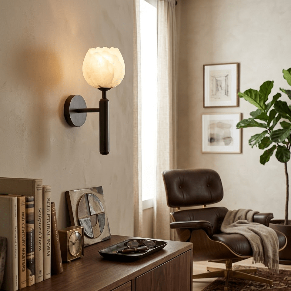 The Alabaster Bloom Wall Light