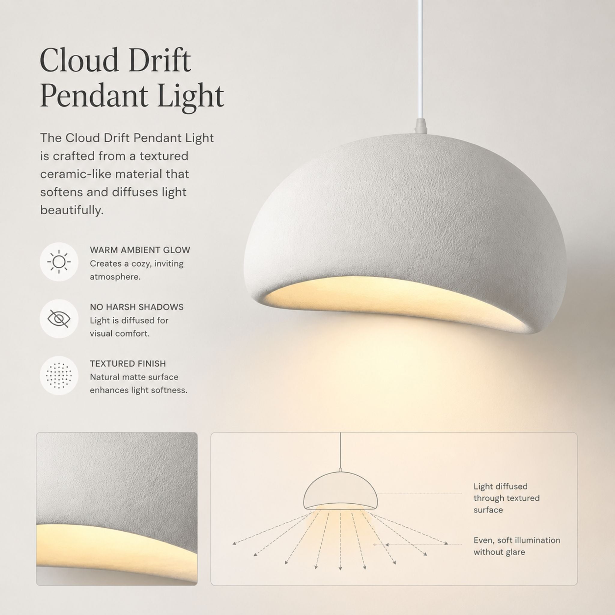 The Cloud Drift Pendant Light