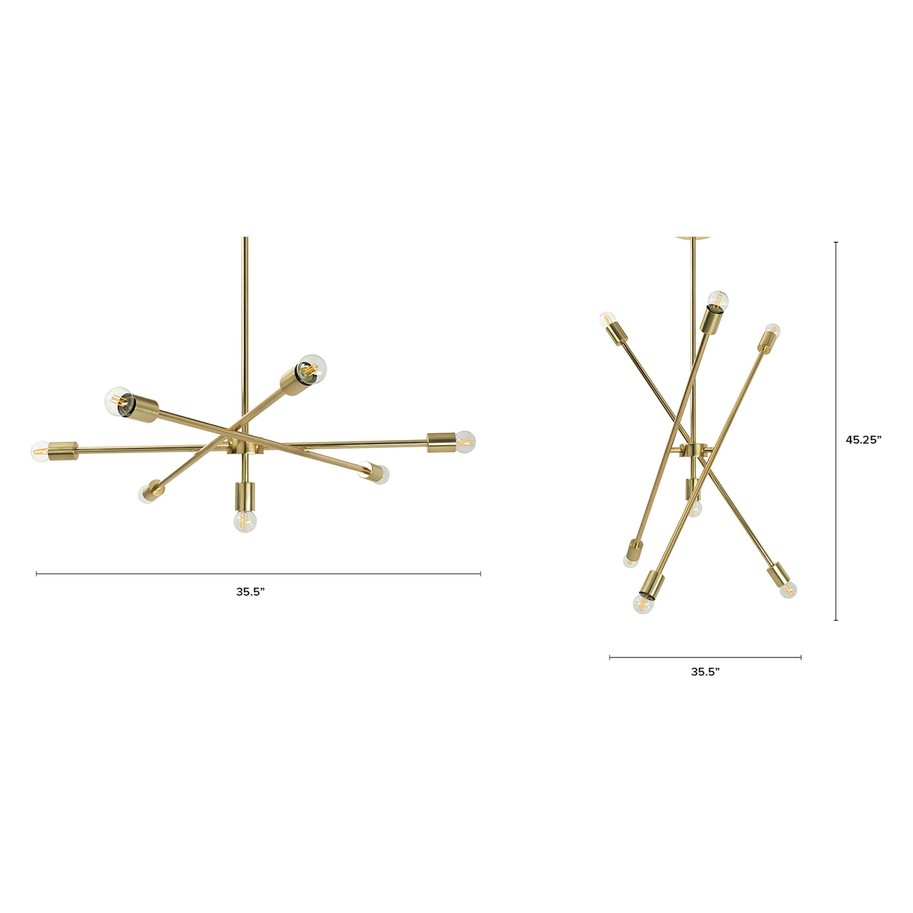 The Finished Room Brass Chandelier