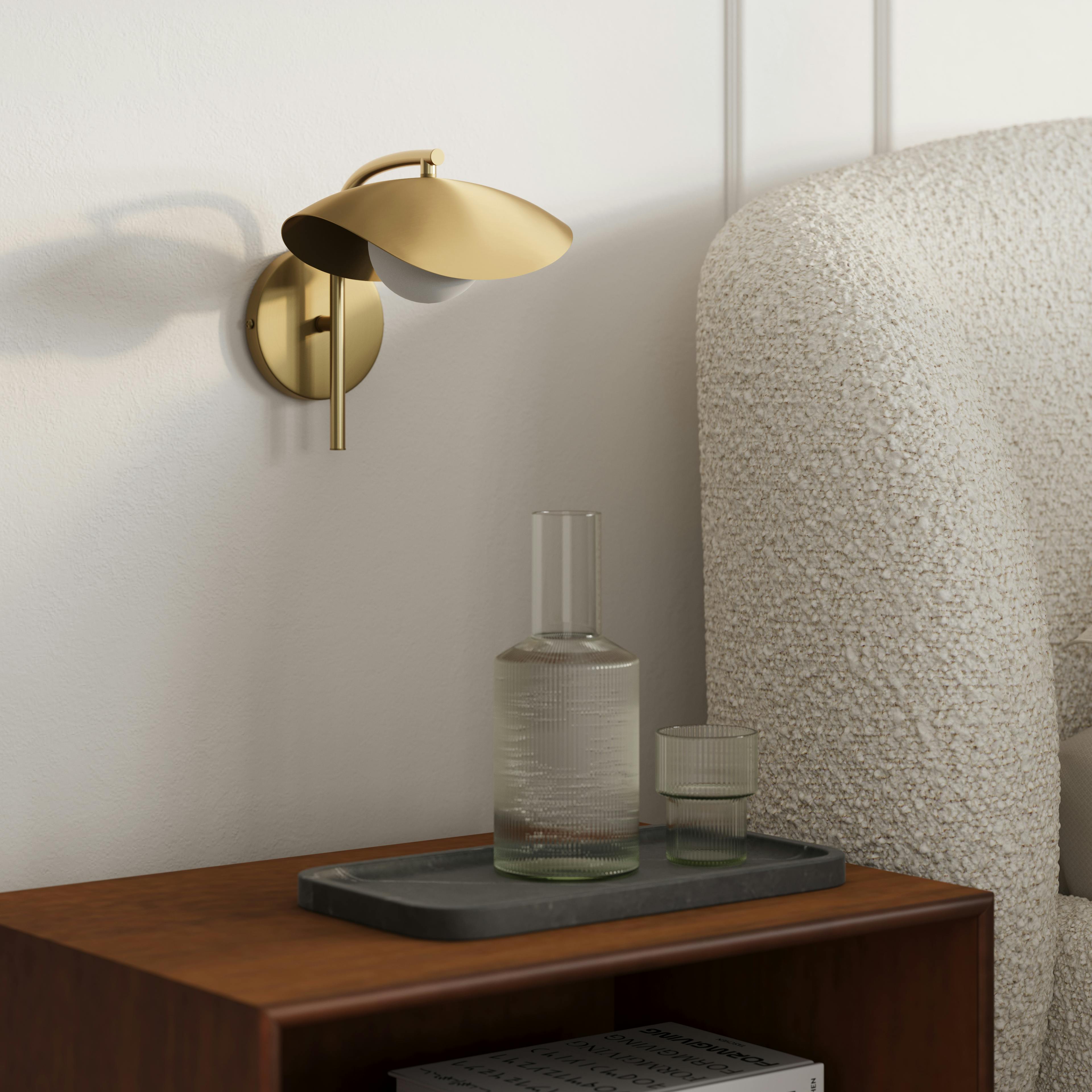 The Warm Glow Brass Sconce