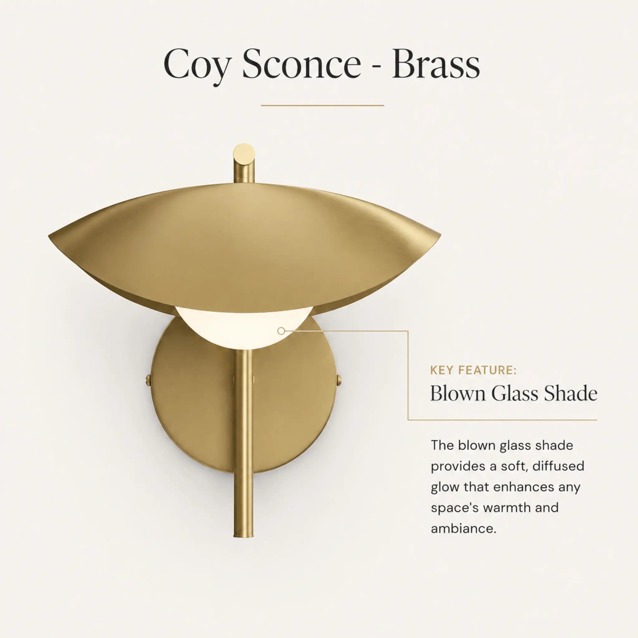 The Warm Glow Brass Sconce