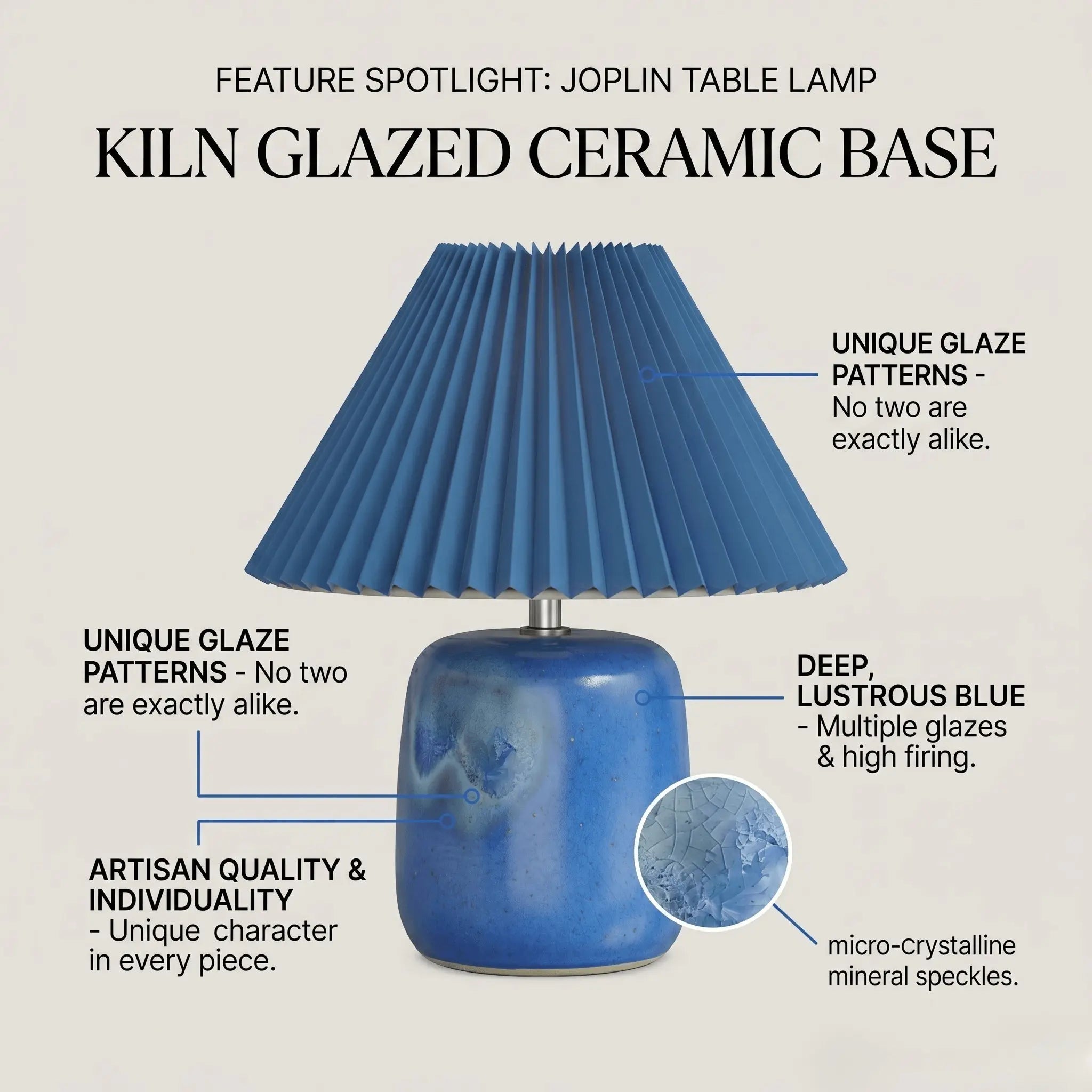The Cerulean Ceramic Table Lamp