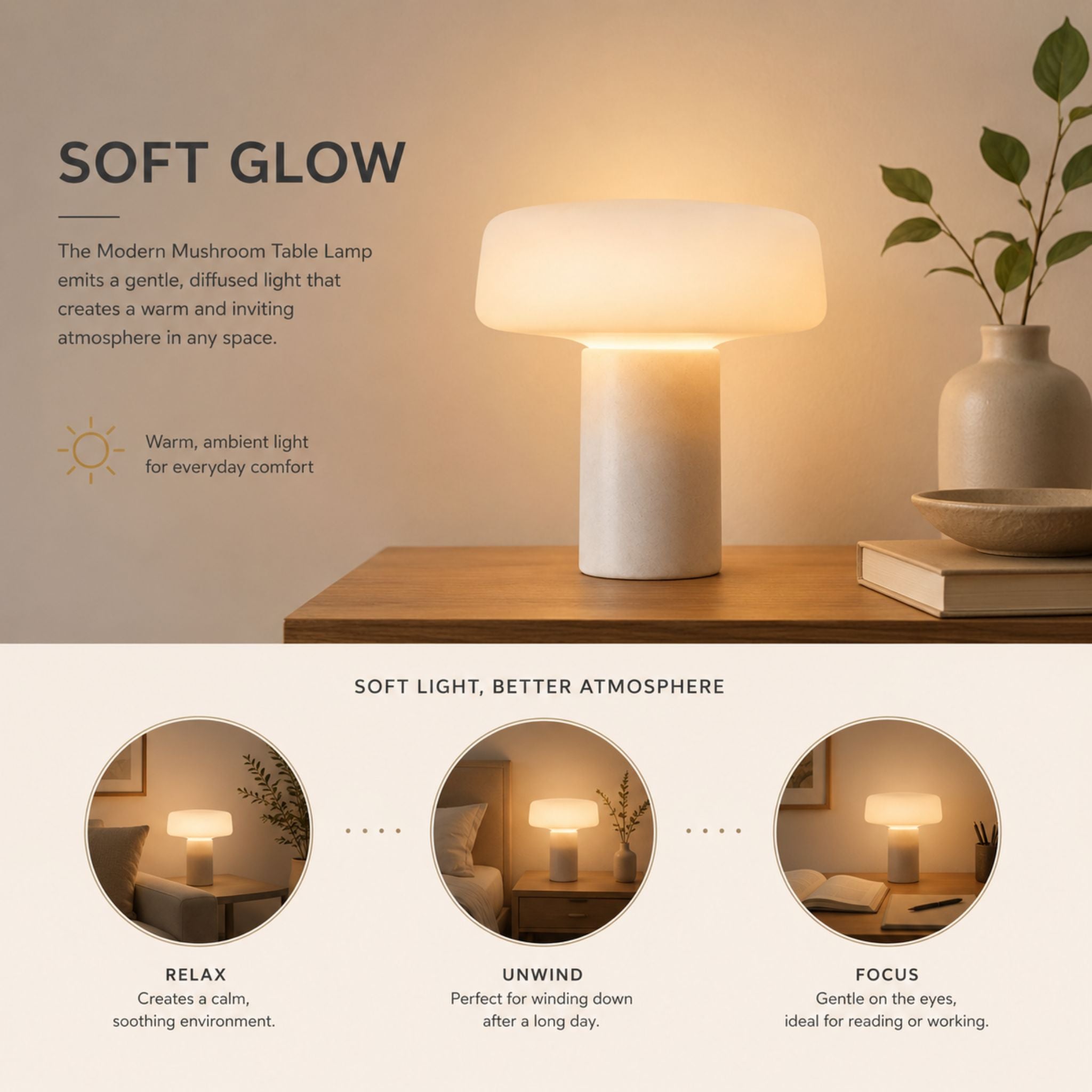 The Modern Mushroom Table Lamp