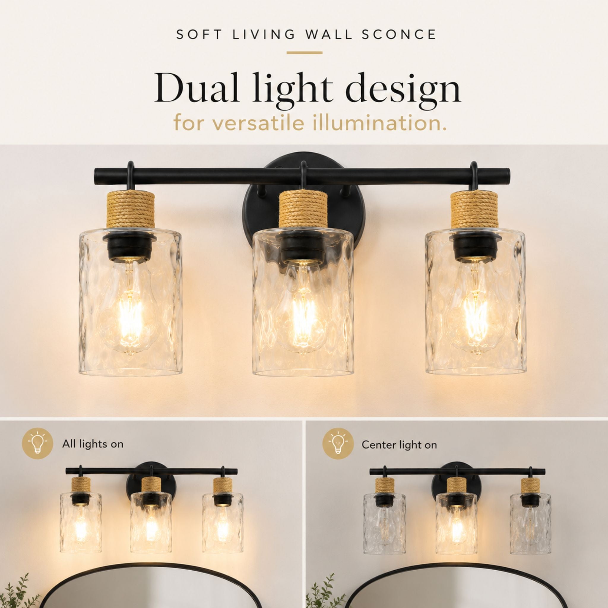 The Harbor Glow 3-Light Vanity Wall Sconce