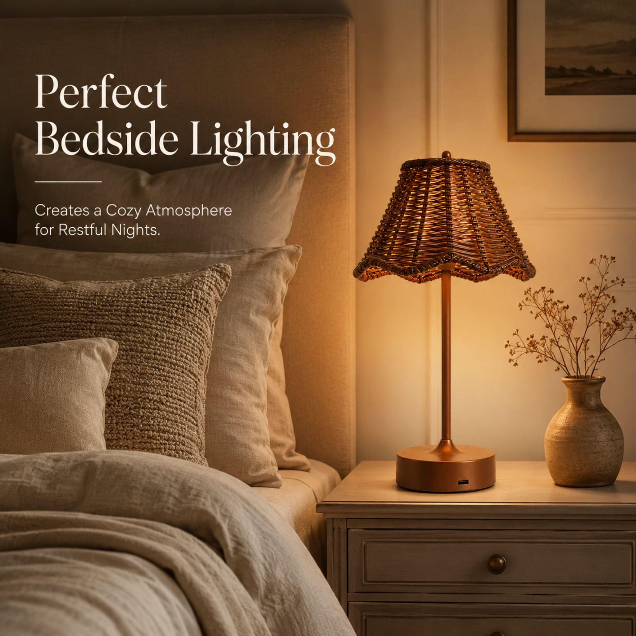 The Rattan Glow Table Lamp