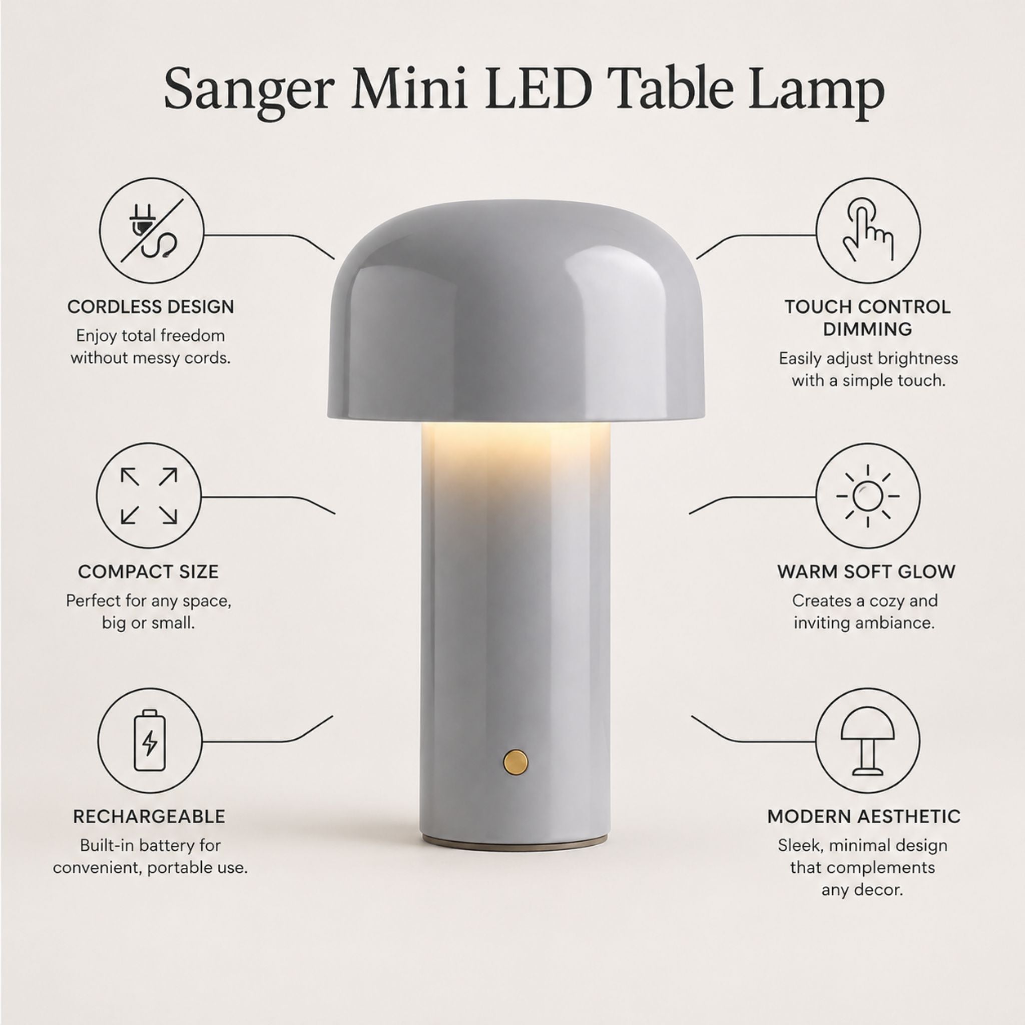 The Sanger Mini LED Table Lamp