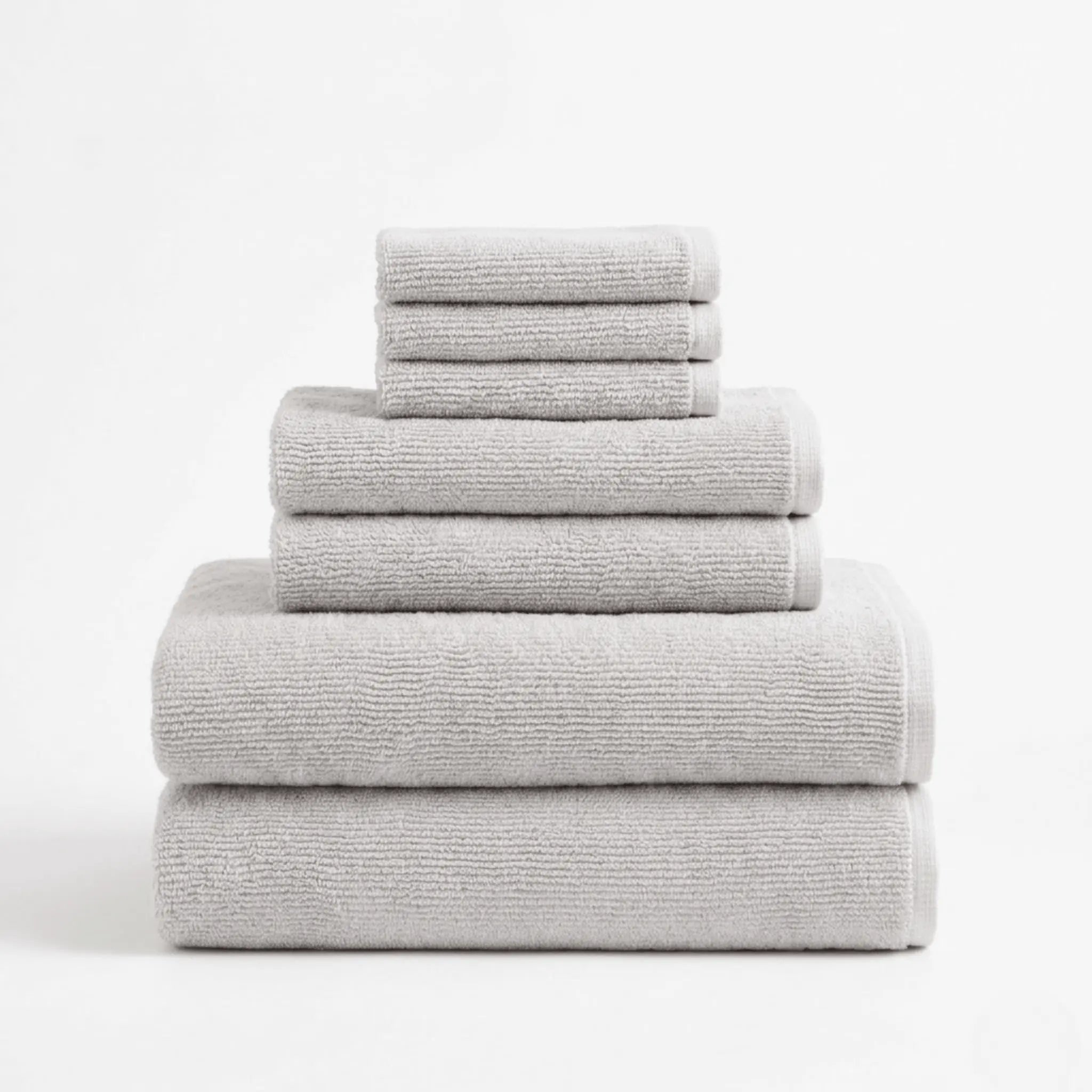 The Light Turkish Ribbed Bath Towel Bundle